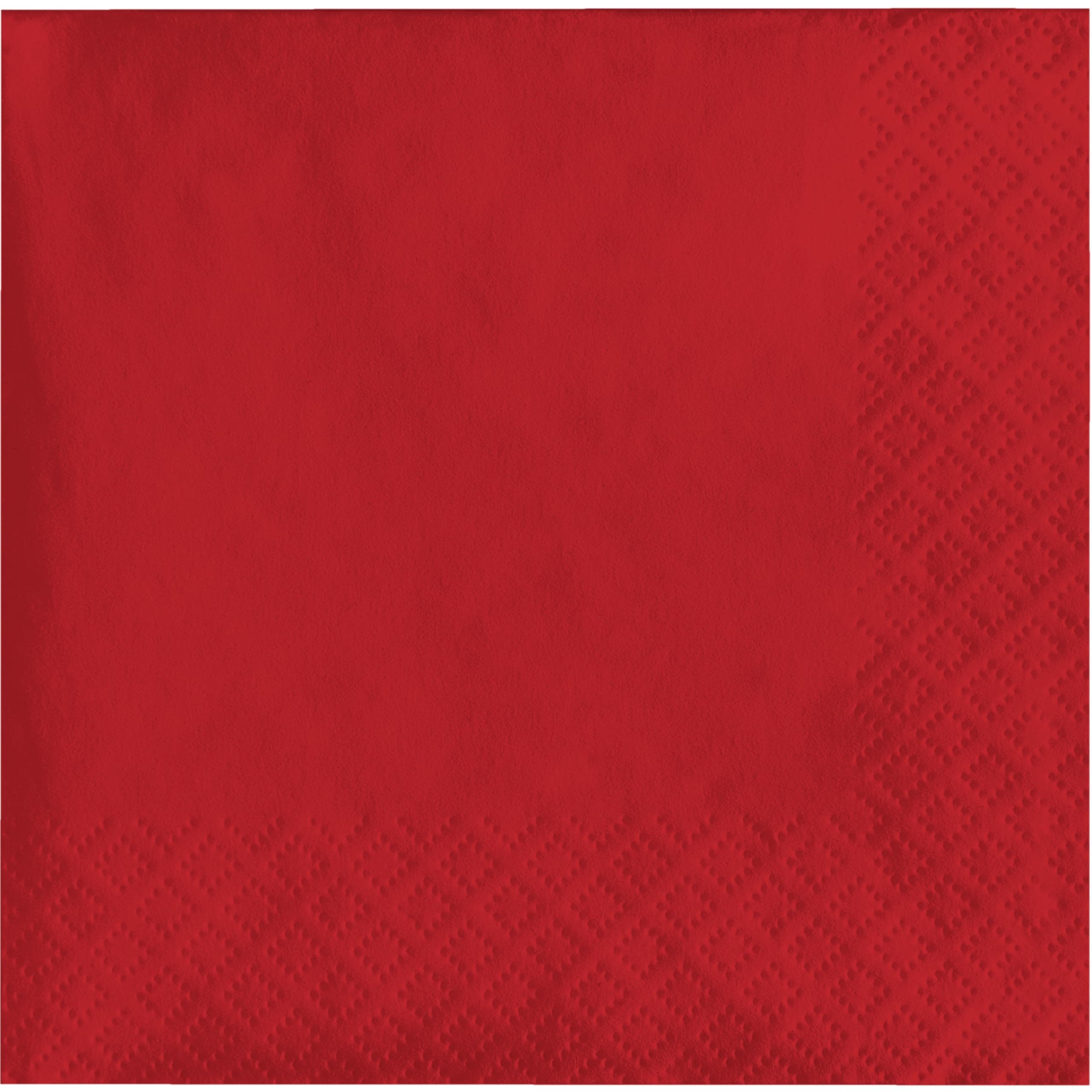 Creative Converting 200-Count Touch of Color Paper Beverage Napkins, Classic Red