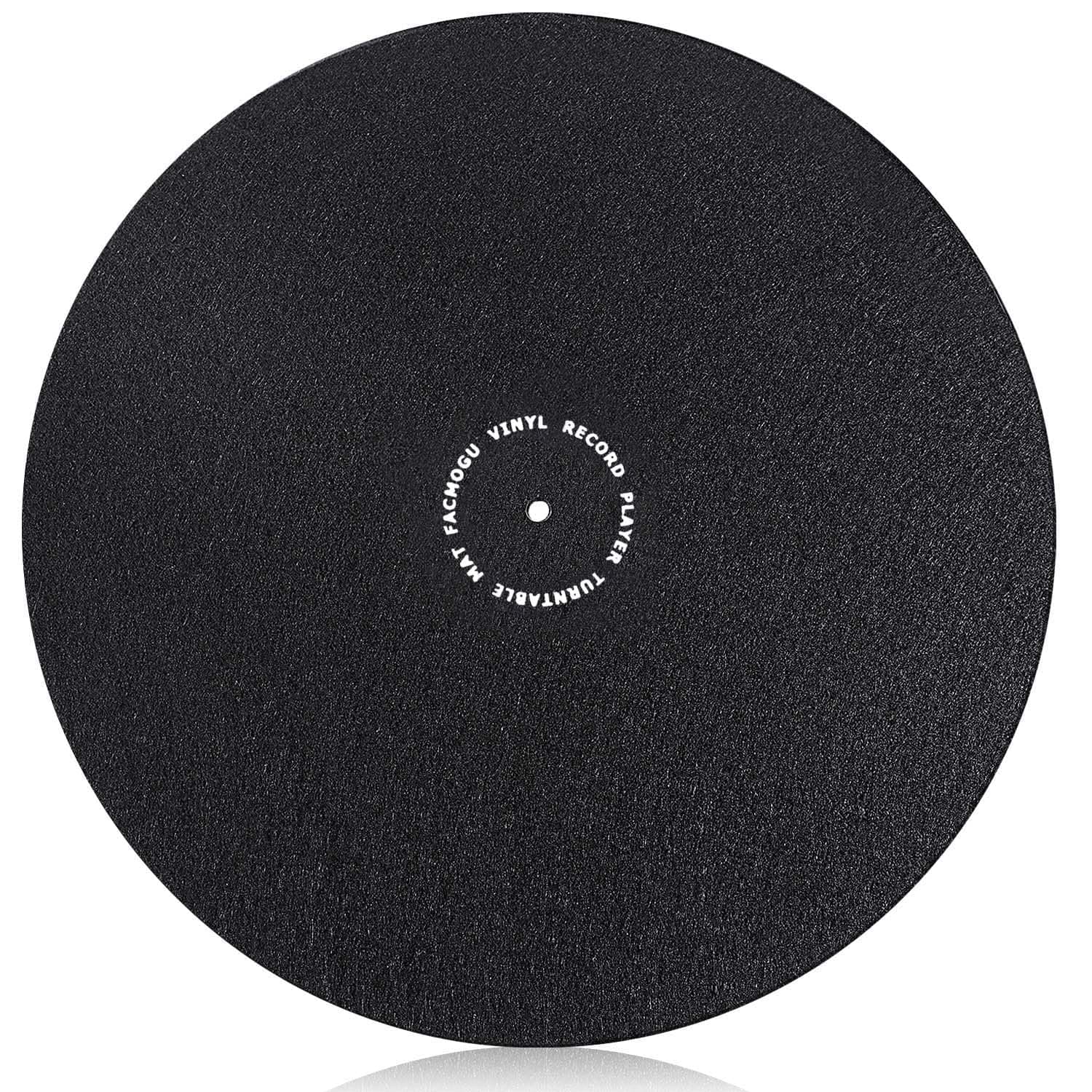 Facmogu 12 Inch Wool Turntable Slipmat, Anti Vibration Record Platter Mat for Phonograph LP Vinyl Player