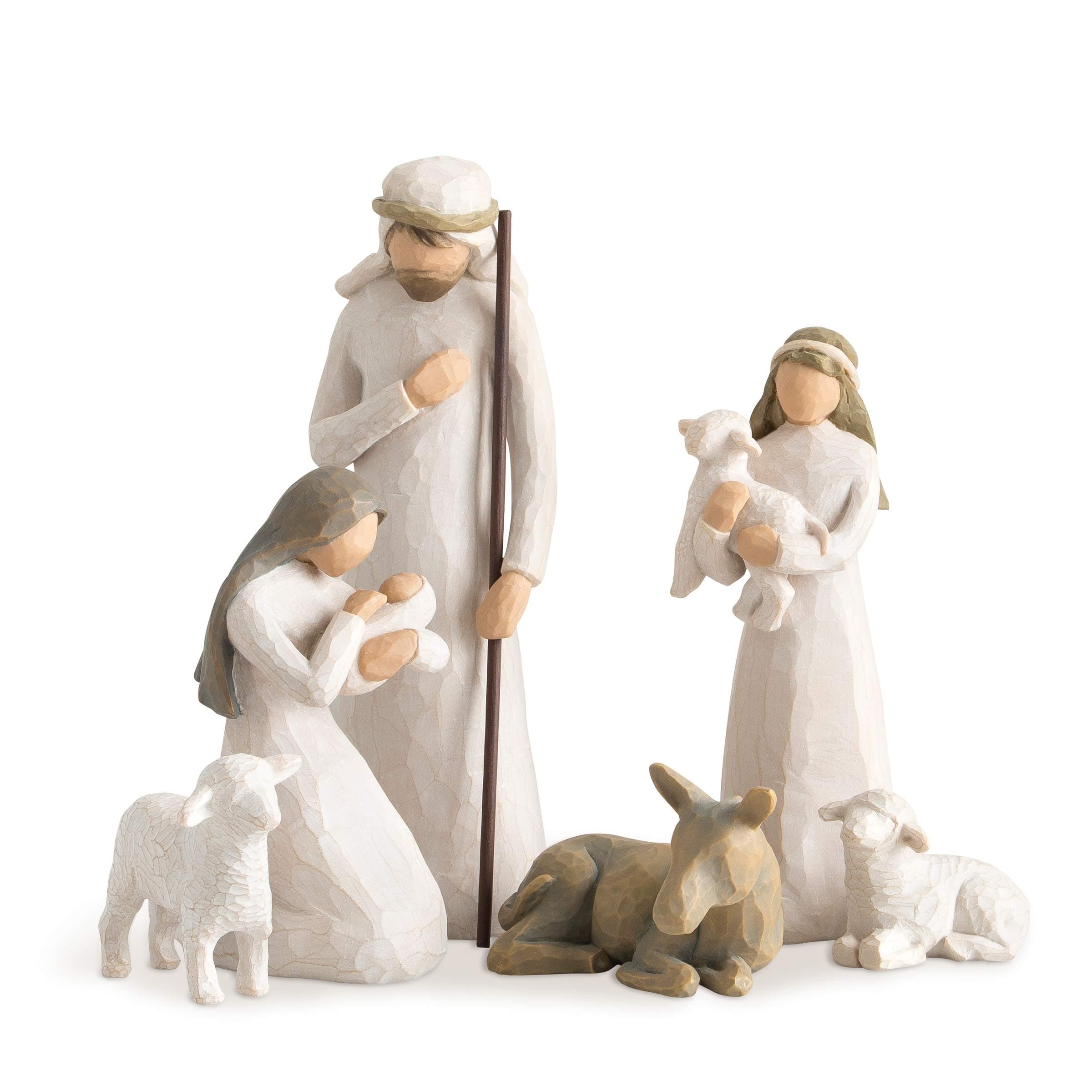 Nativity, Sculpted Hand-Painted Nativity Figures, 6-Piece Set