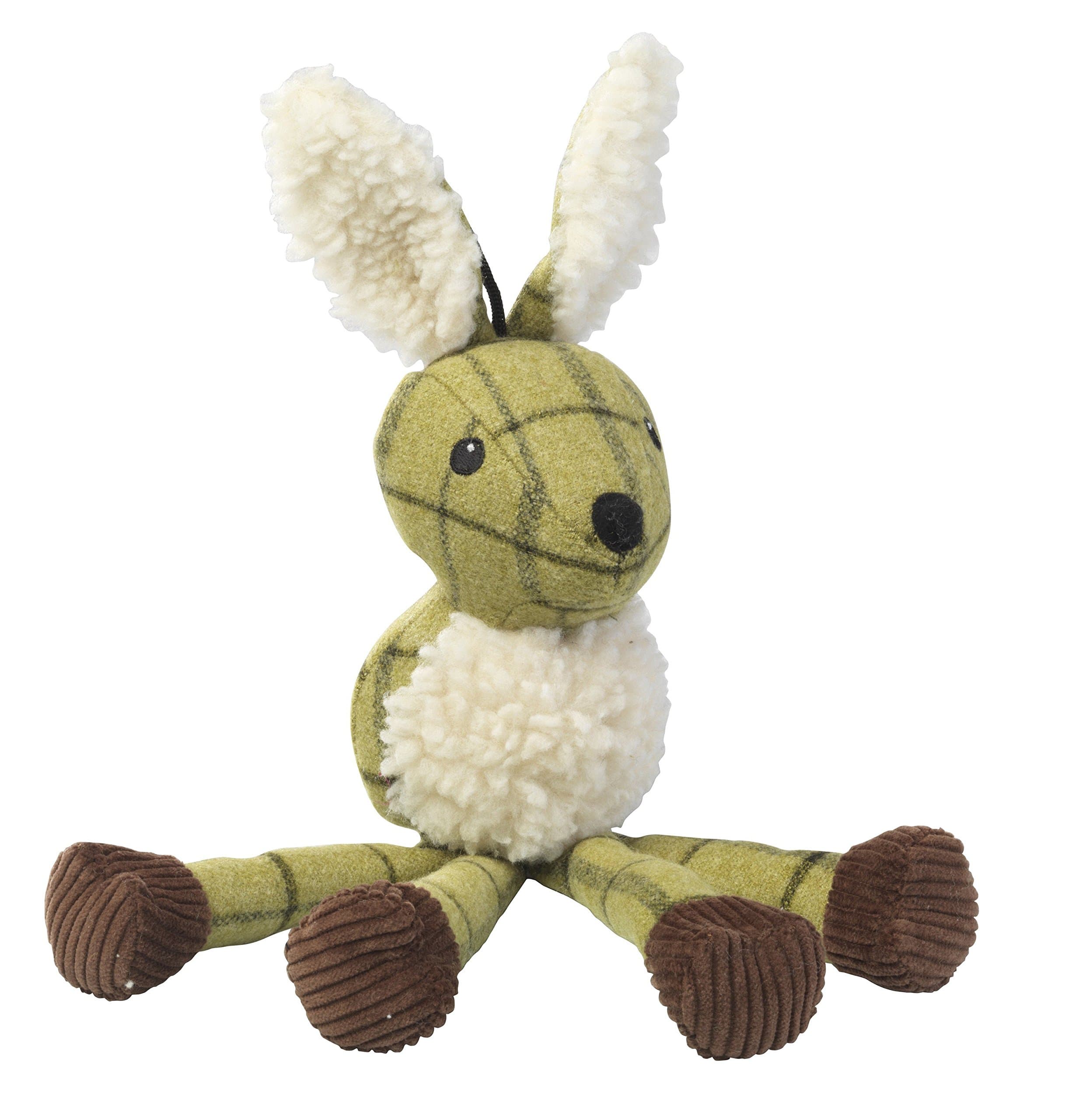 House of PawsHouse of Paws Tweed Plush Long Legs Hare Dog Toy, Green