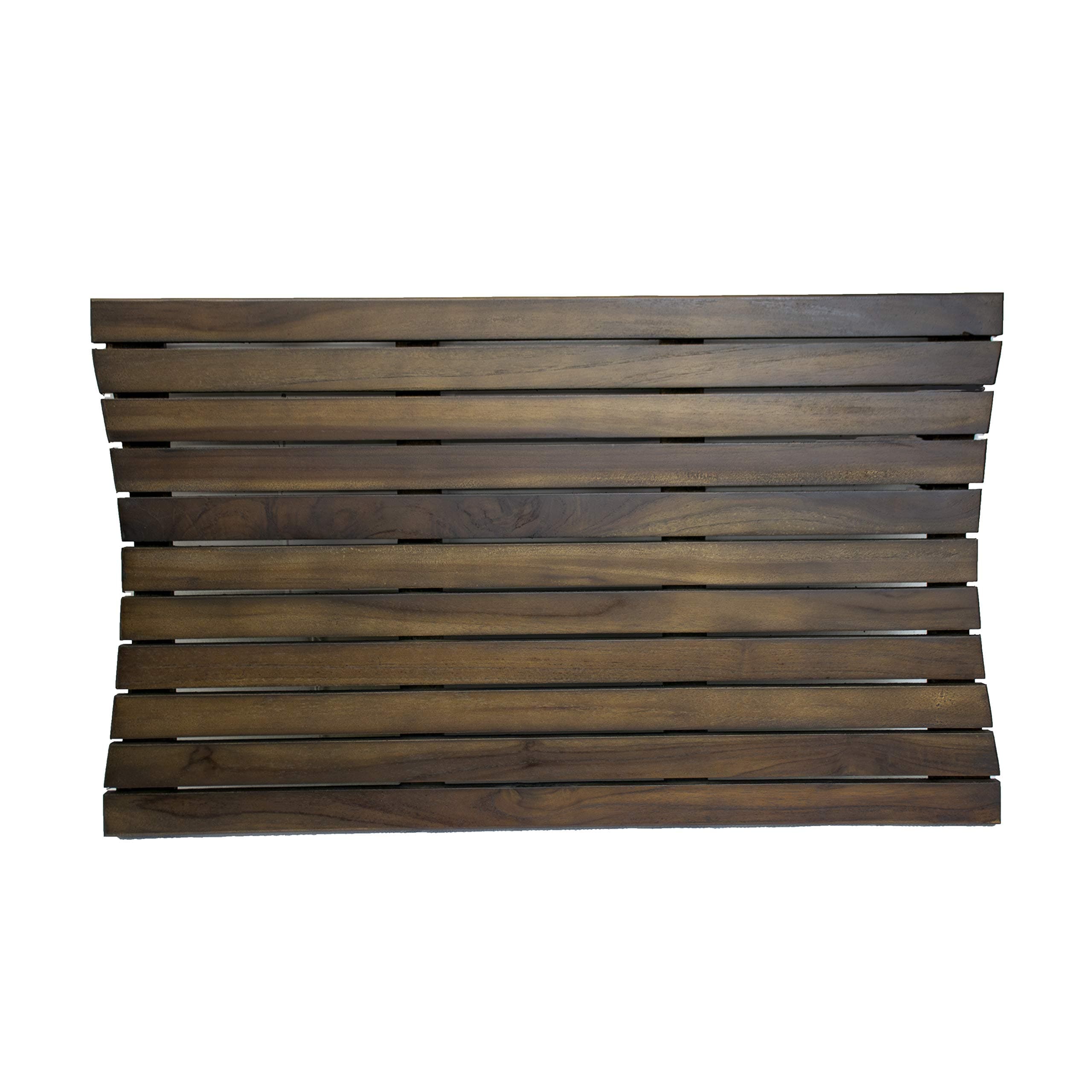 Decoteak 30.5" X 18.5" 1 Shower Mat- Bath, Floor, Bathtub, Floor, Entryway, Door 1 30.25" x 18.25" x 1" Brown