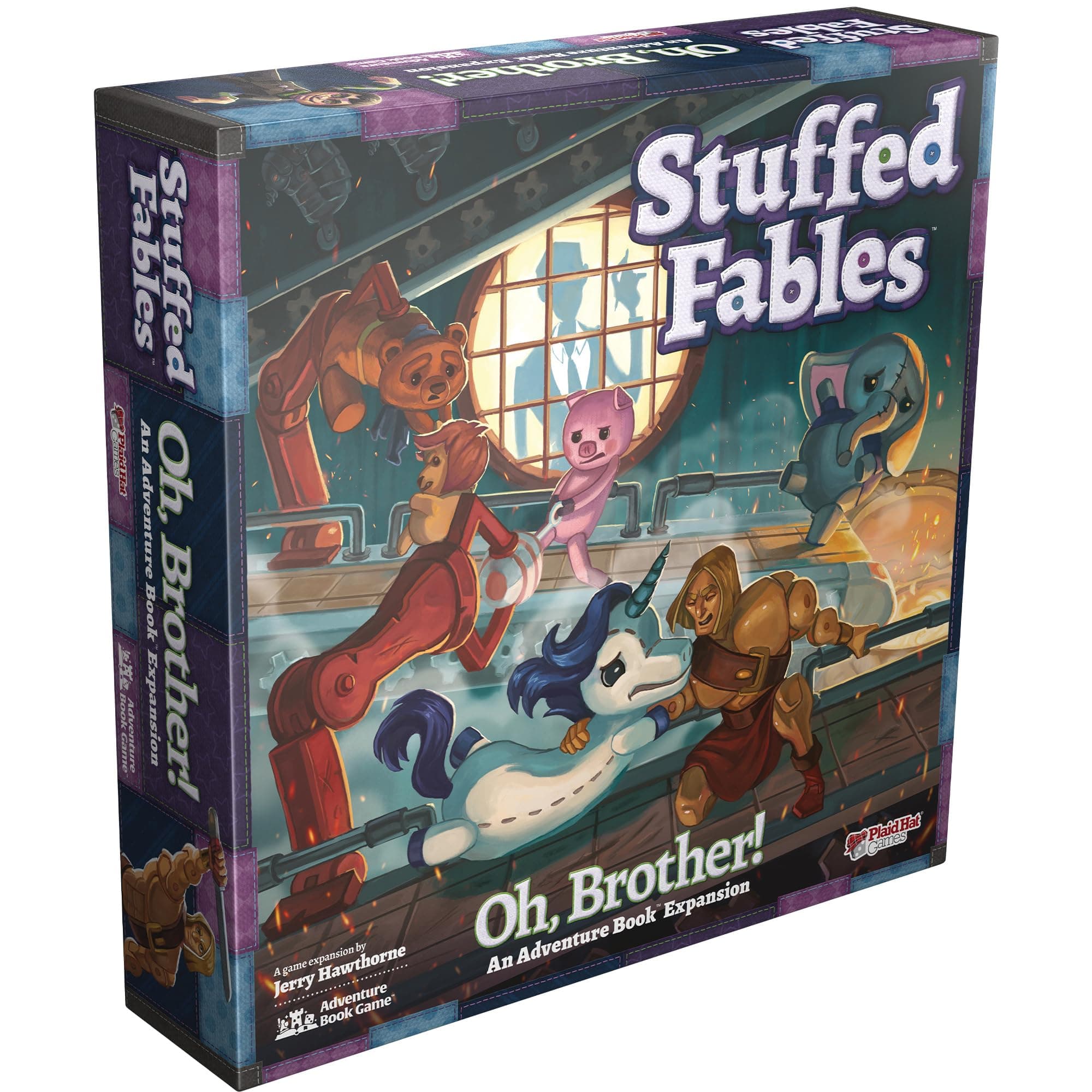 Stuffed Fables Oh Brother! Board Game EXPANSION - Exciting Narrative Adventure! Cooperative Strategy Game for Kids & Adults, Ages 7+, 2-4 Players, 60-90 Minute Playtime, Made by Plaid Hat Games