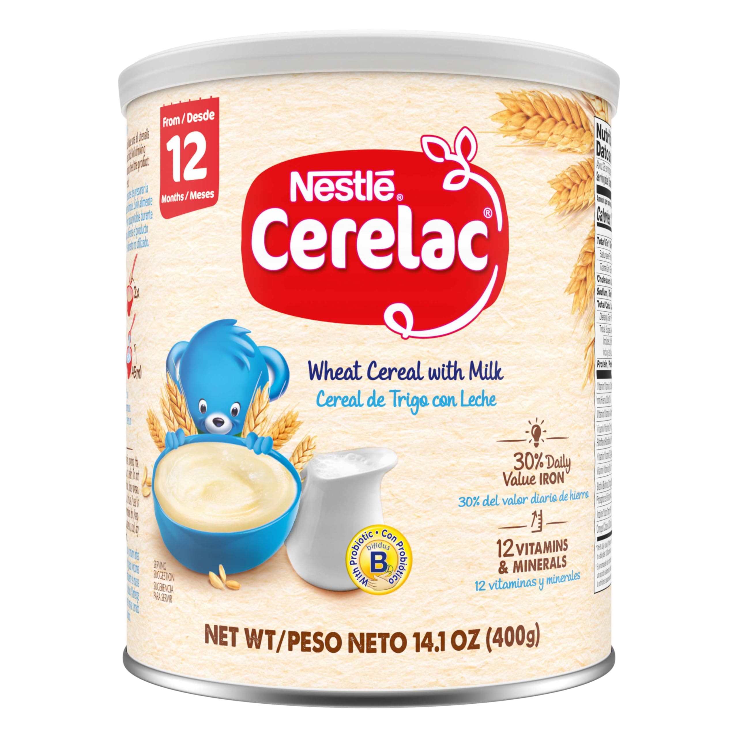 Nestle Cerelac, Baby Cereal, Wheat Cereal with Milk, 14.1 oz