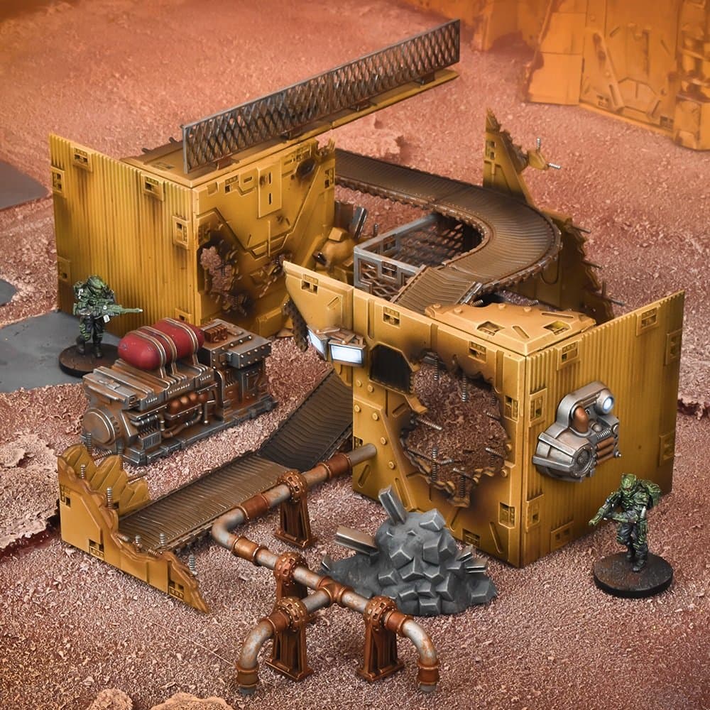 Mantic MGTC201 Forgotten Foundry Terrain Crate Set, Brown