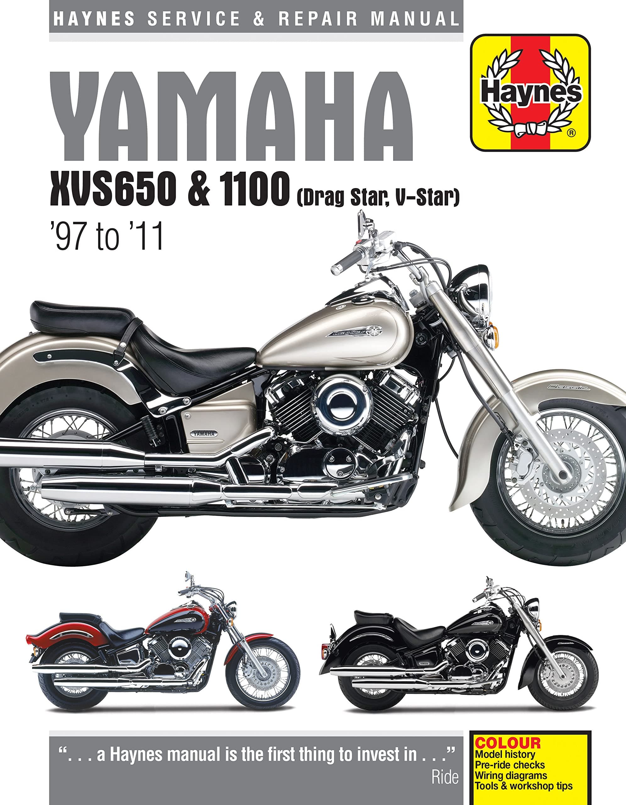 Yamaha XVS650 & 1100 (Drag Star, V-Star) '97 to '11 (Haynes Service & Repair Manual) Paperback – May 1, 2016
