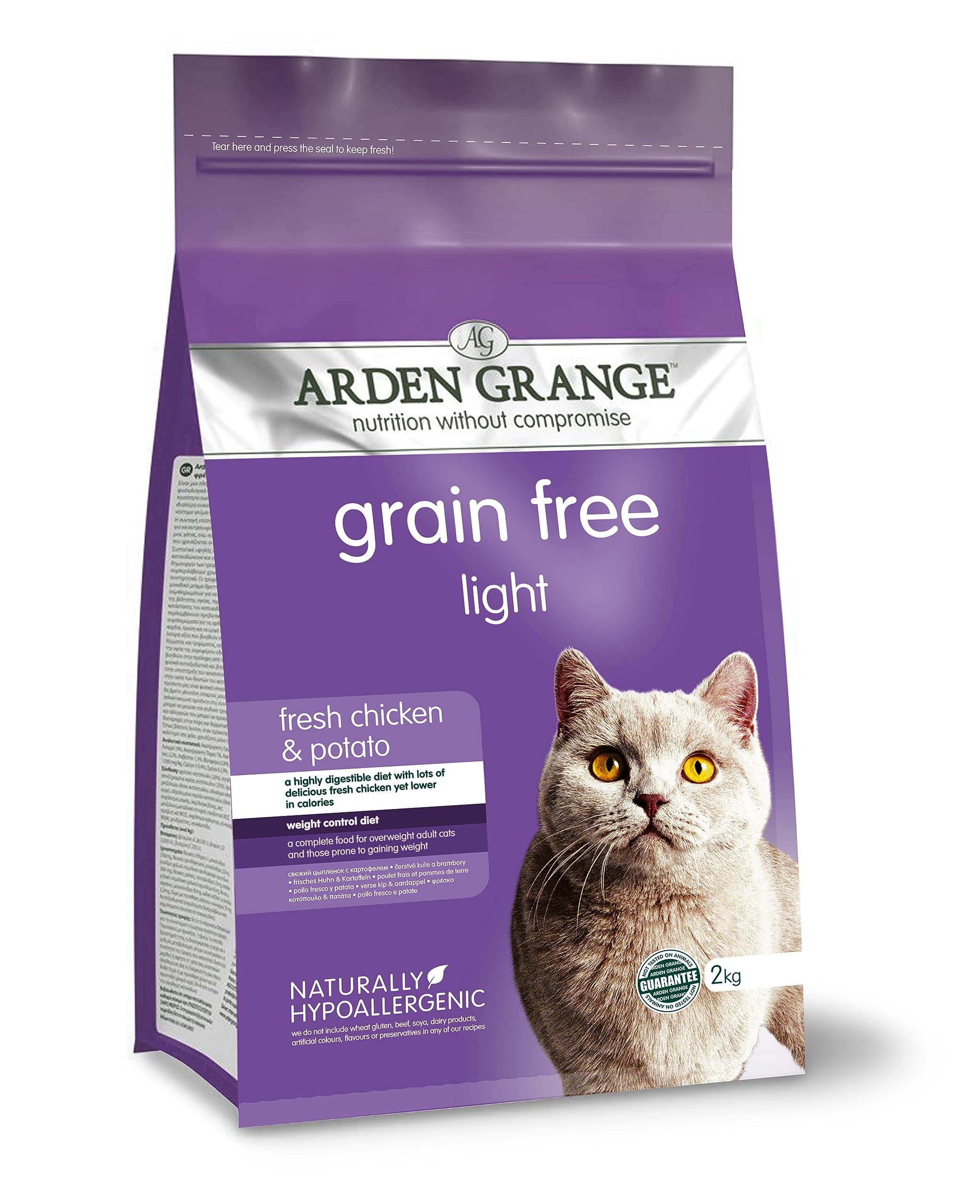 Grain Free Adult Light Fresh Chicken & Potato Dry Cat Food - 2KG