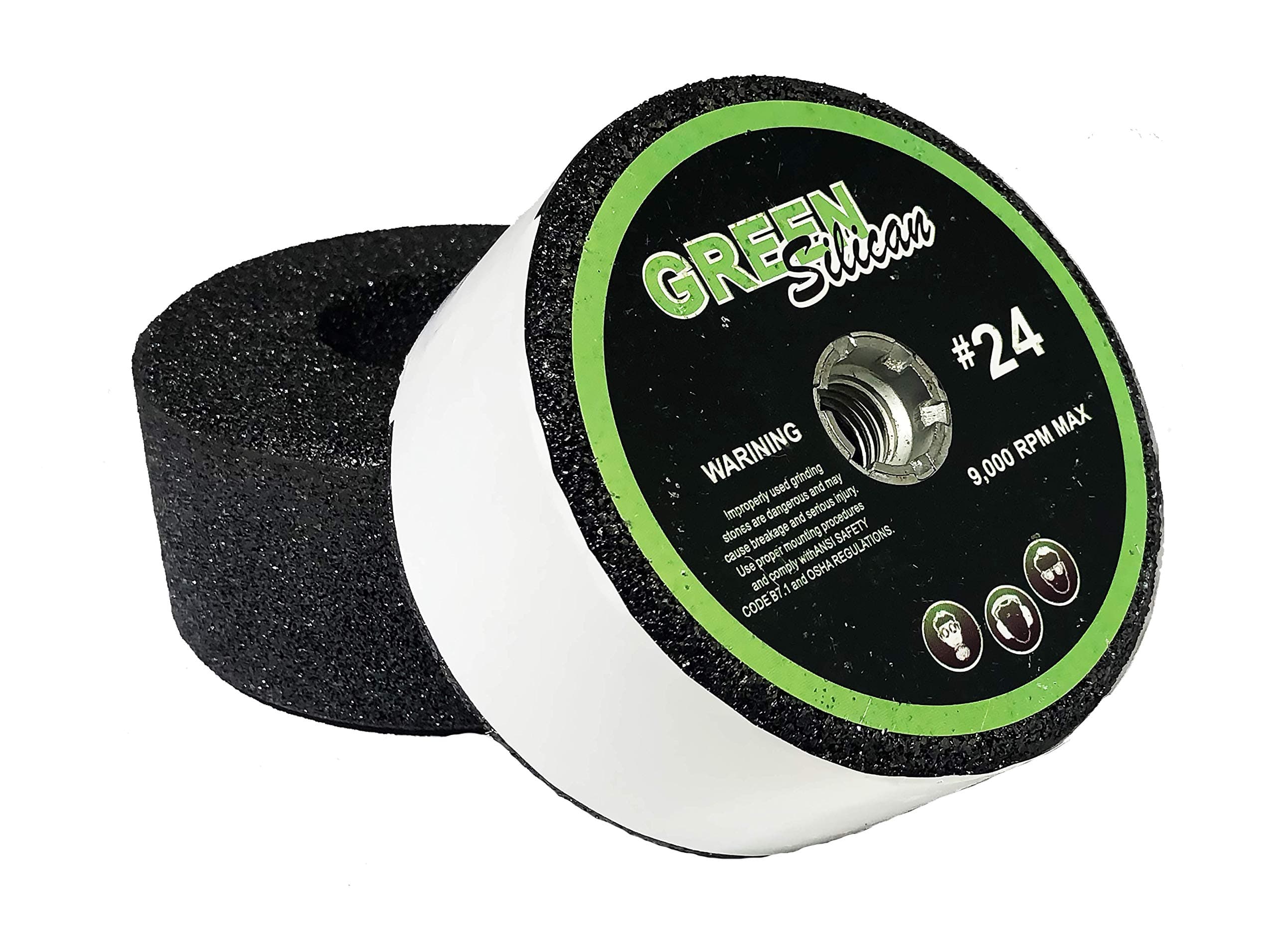 4" Green Silicon Carbide Grinding Stone Grit 24