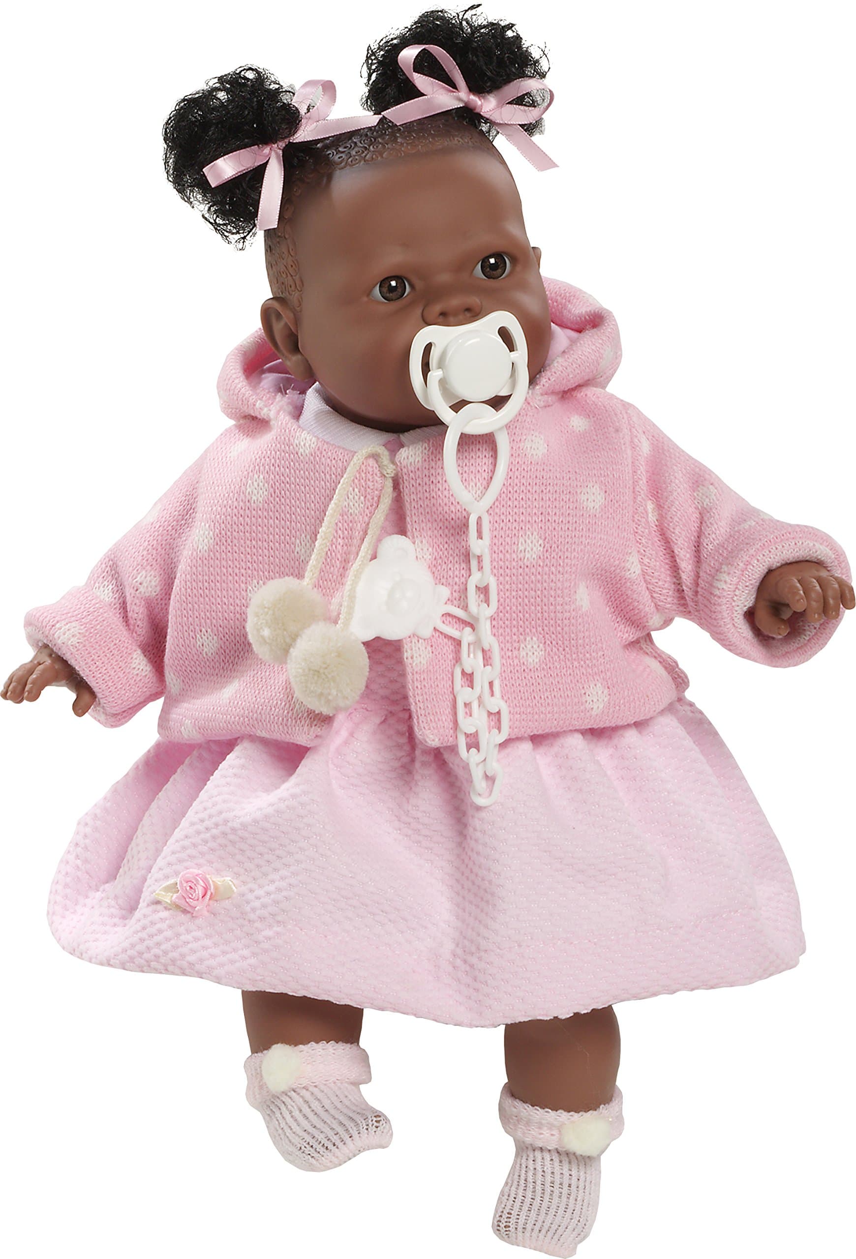 Berbesa 4353R Alicia Doll Cries to Remove His Pacifier, 38 cm, Multi Color