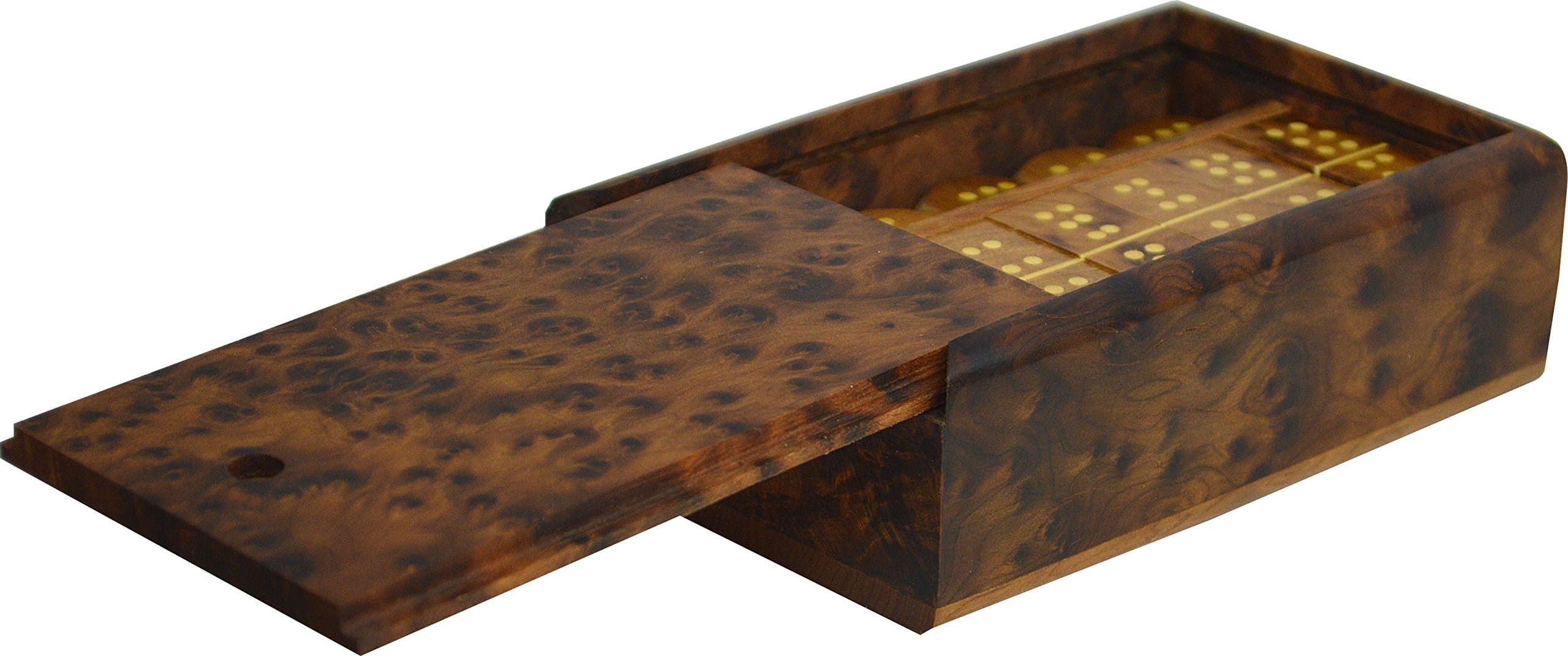 Thuya Wooden Box Dominoes Game set D6 W16 H5 Cm