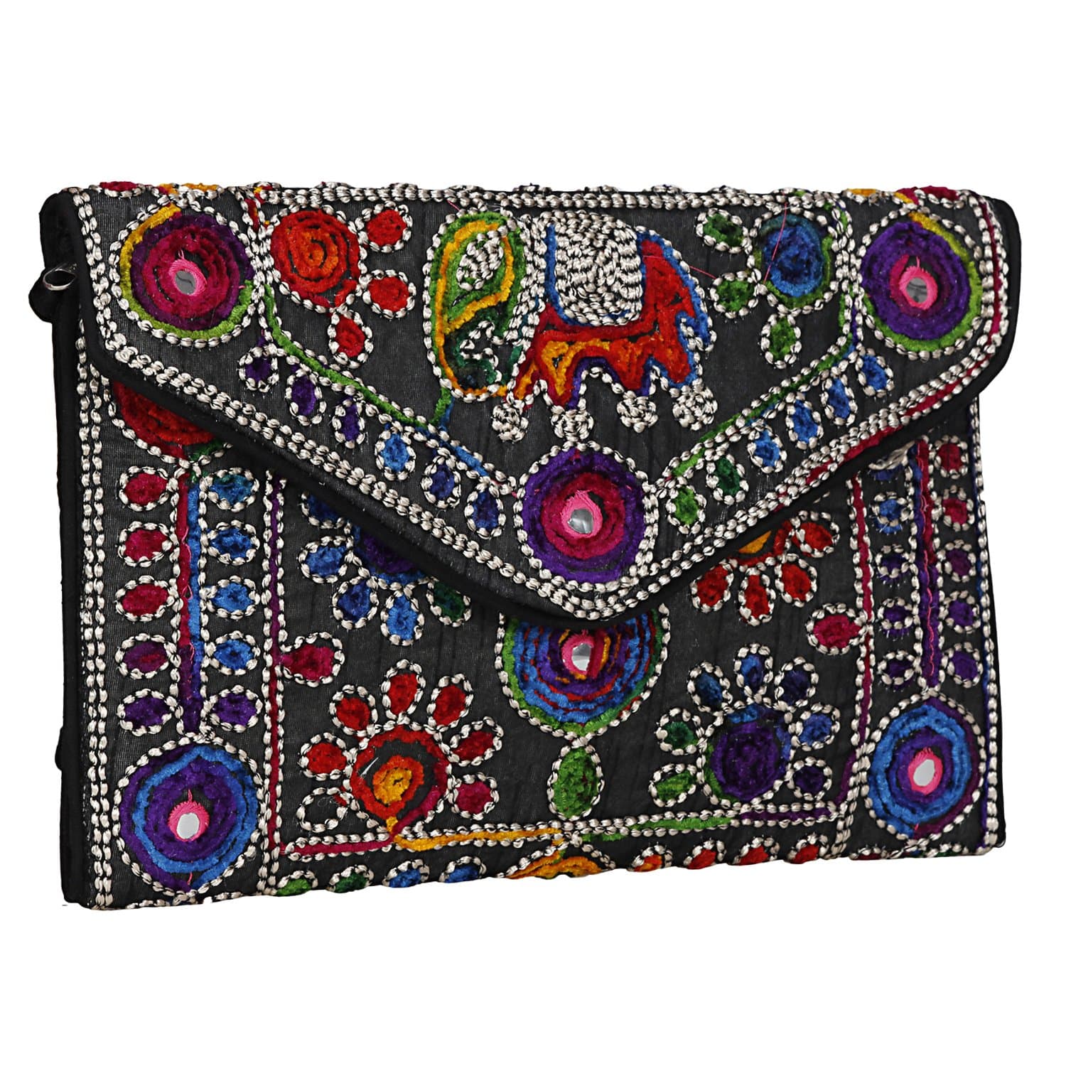 Rajasthani Jaipuri Art Sling Bag Foldover Clutch Purse Quality Checked