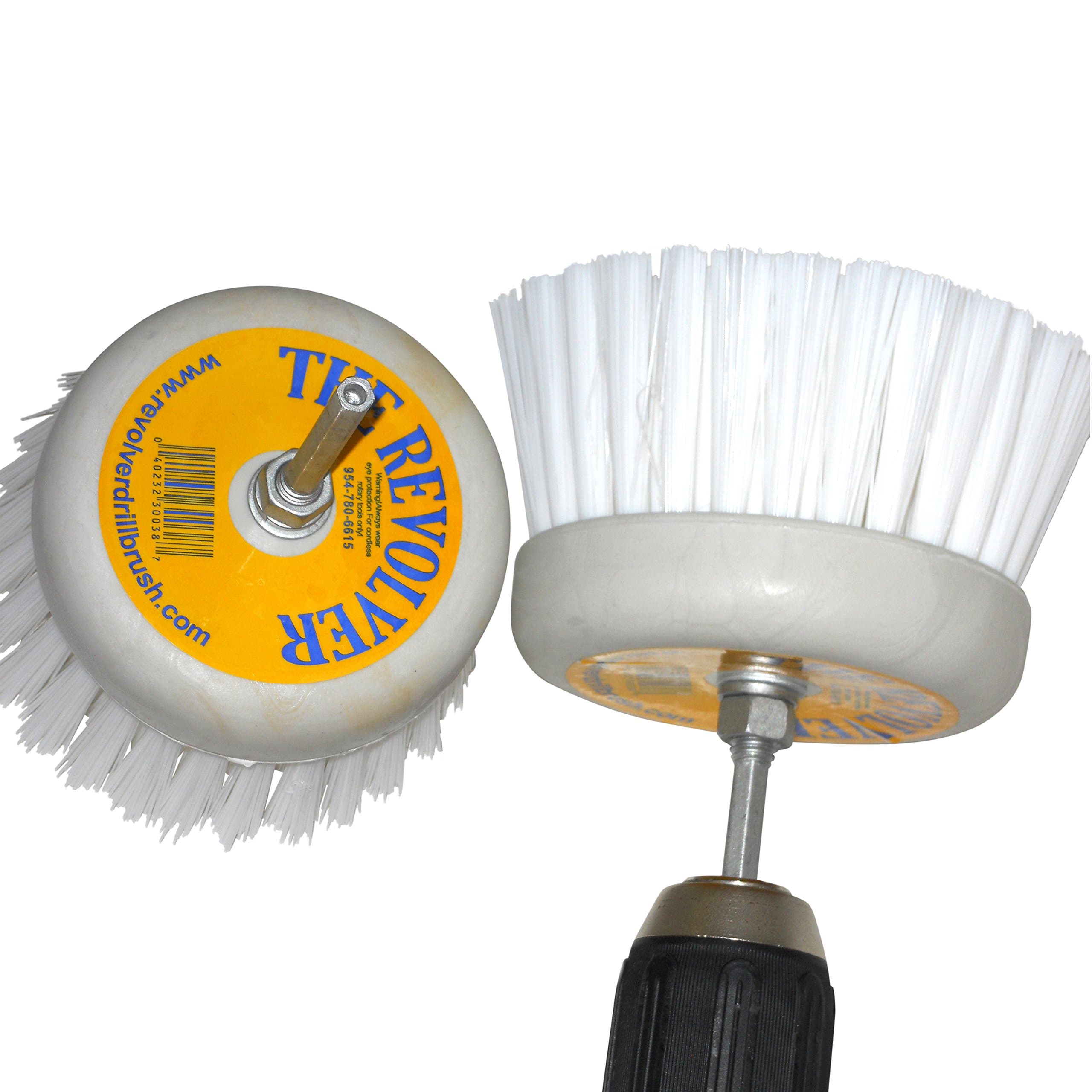 Revolver Drill Brush Power Scrubbing Drill Attachment Multi-Purpose Cleaning Tool (Pack of 2)