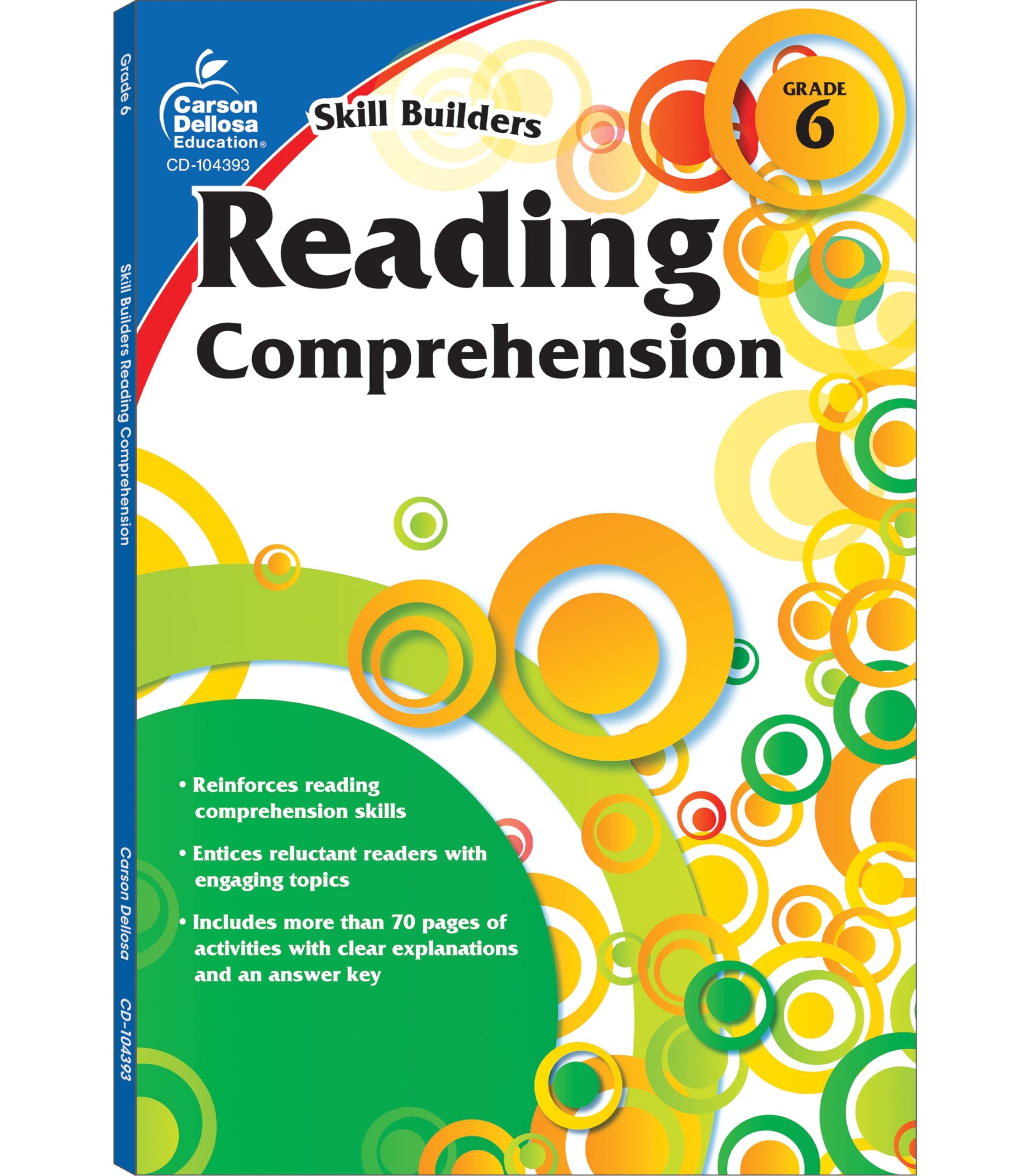 Carson Dellosa Skill Builders Reading Comprehension Workbook—Language Arts Grade 6 Reproducible Activity Book With Reading Passages and Activities (80 pgs)