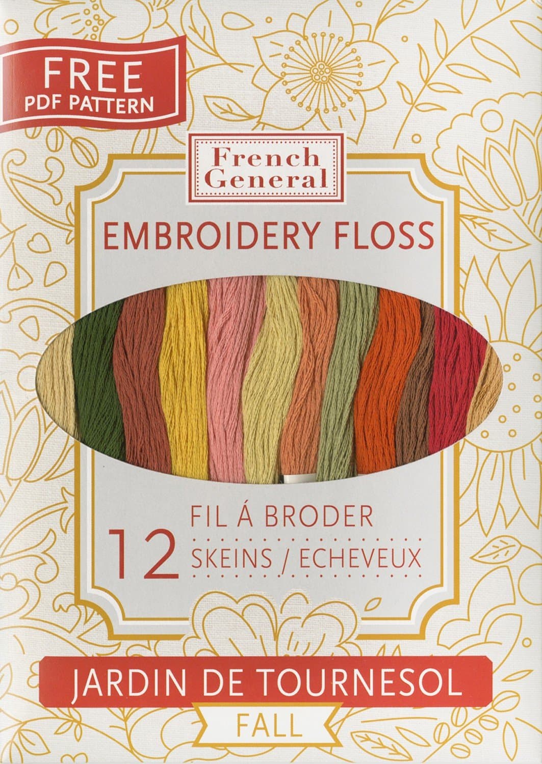 French General Embroidery Floss Fall Jardin De Tournesol 12 Thread Set
