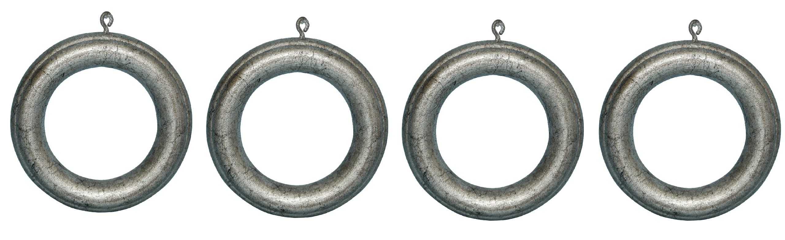 Hickory Manor House Drapery Ring, 2-Inch, Shimmer, Set of 4