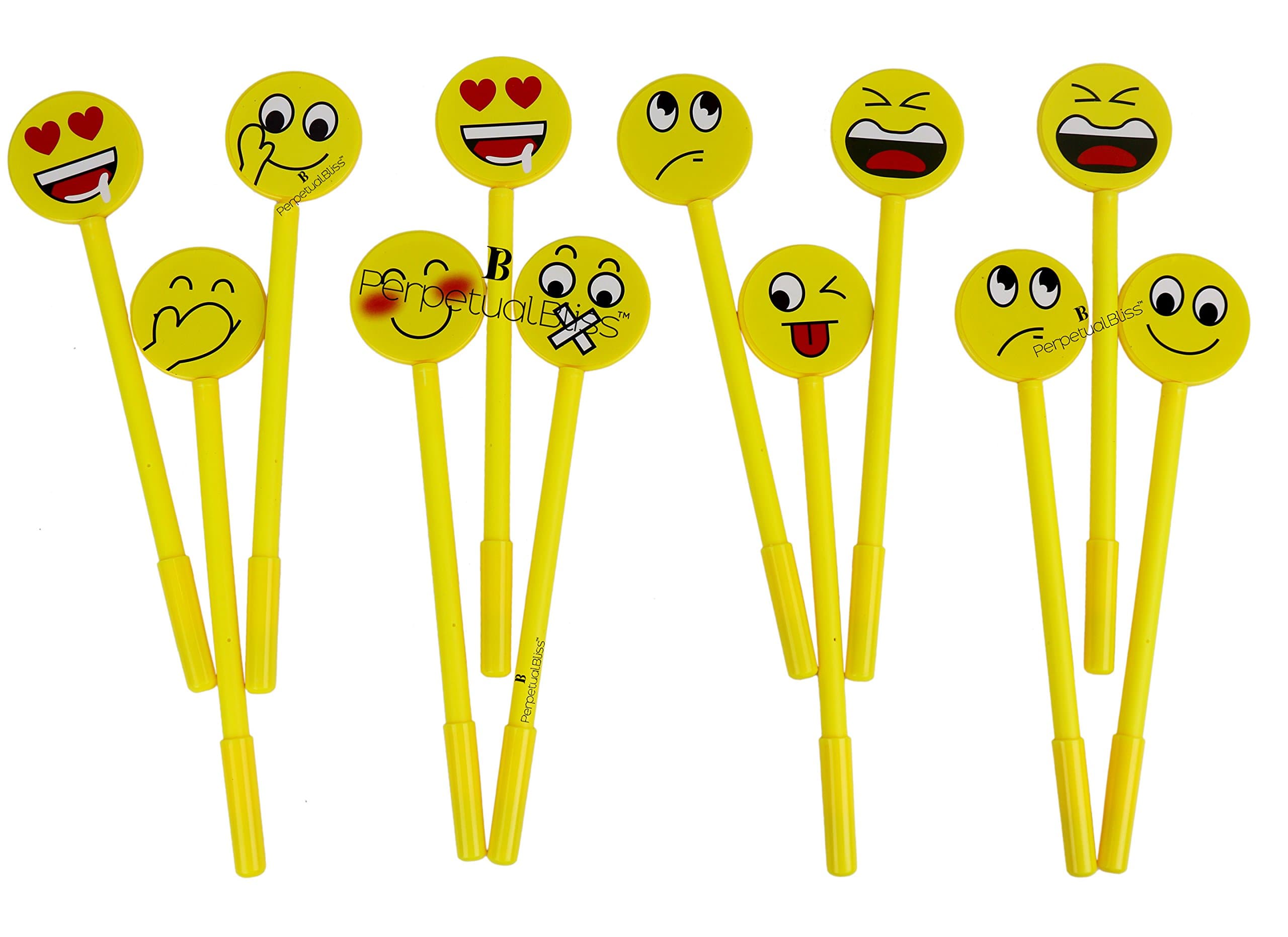 Perpetual Bliss (Pack of 12) Smiley Cute and Attractive Pens / Birthday Party Return Gifts for Kids