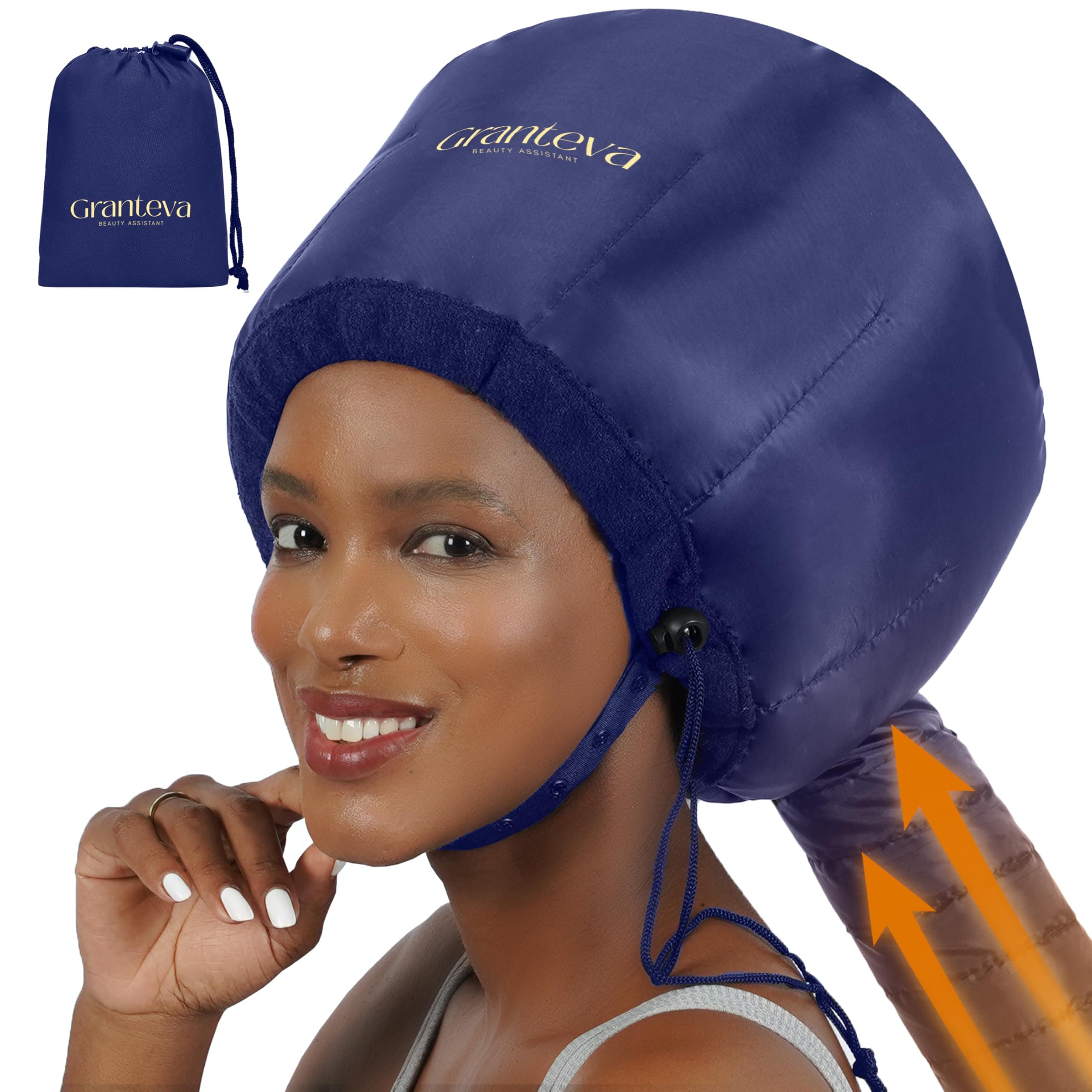 Hair Dryer Bonnet Attachment w/A Headband Integrated That Reduces Heat Around Ears & Neck - Blow Dryer Attachment for Hair Dryer, Speeds Up Drying Time
