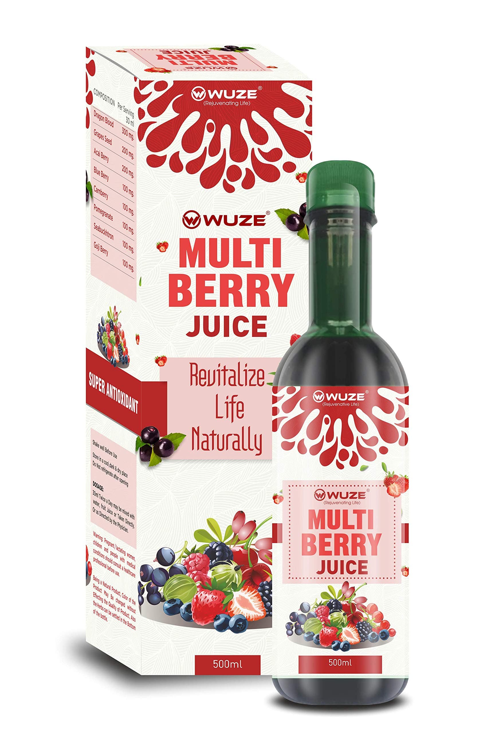 Wuze Multi Berry Juice (Super Antioxidant) (Helps in Strengthening immunity and Improving entire digestive system)- 500ml (Wuze_1021)