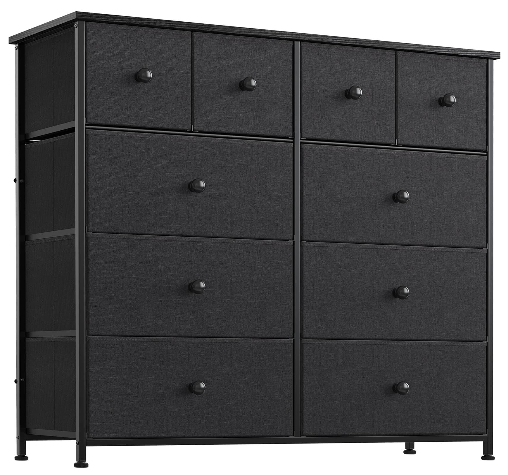 10 Drawer Dresser-Black Gray