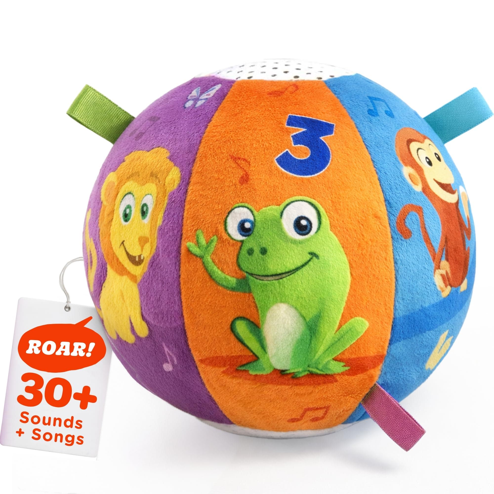 Move2Play, Hilariously Interactive Baby Ball with Music & Sound Effects | First Birthday Gift | Toddler Toy for Boys & Girls | Age 6, 9, 12, 18+ Month | 1, 2+ Year's Old (Baby Ball)