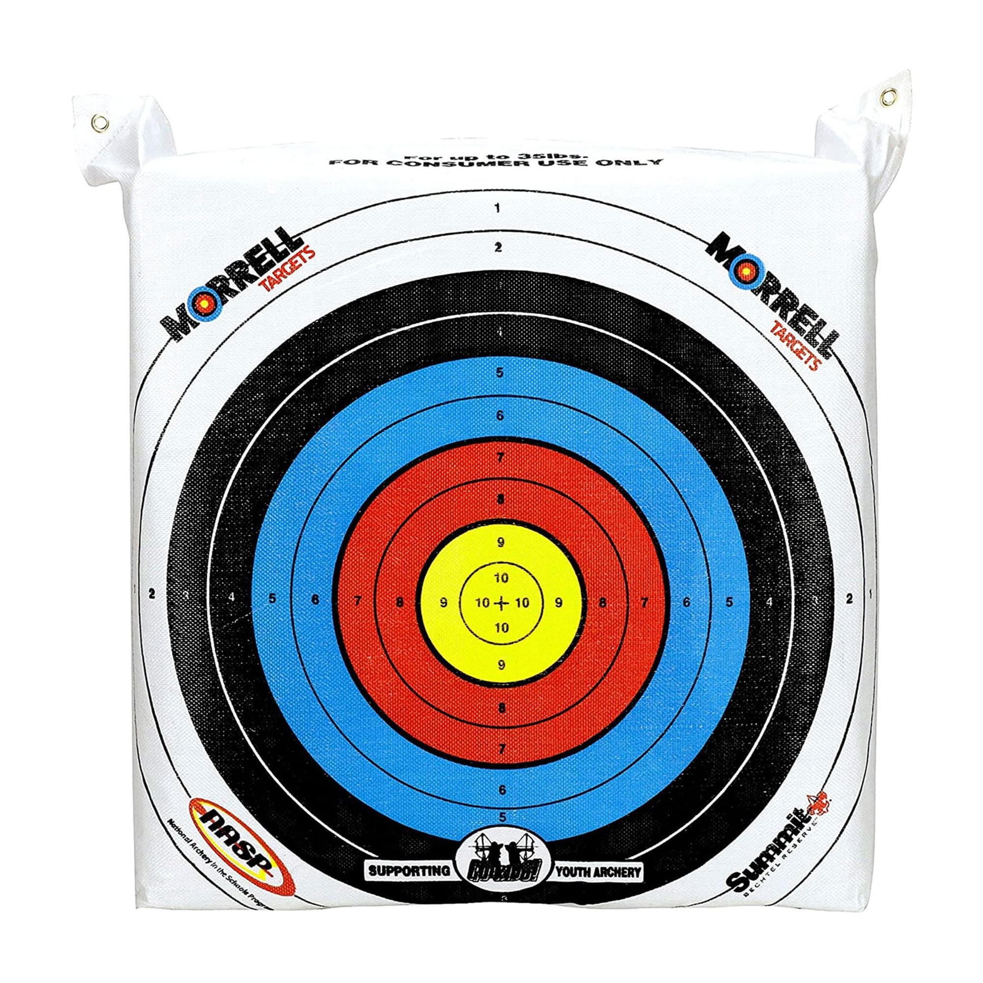 Morrell Lightweight Outdoor Portable Youth Kids Range NASP Field Point Archery Bag Target with 2 Sides and 4 Shooting Spots for 30 Pound Bows
