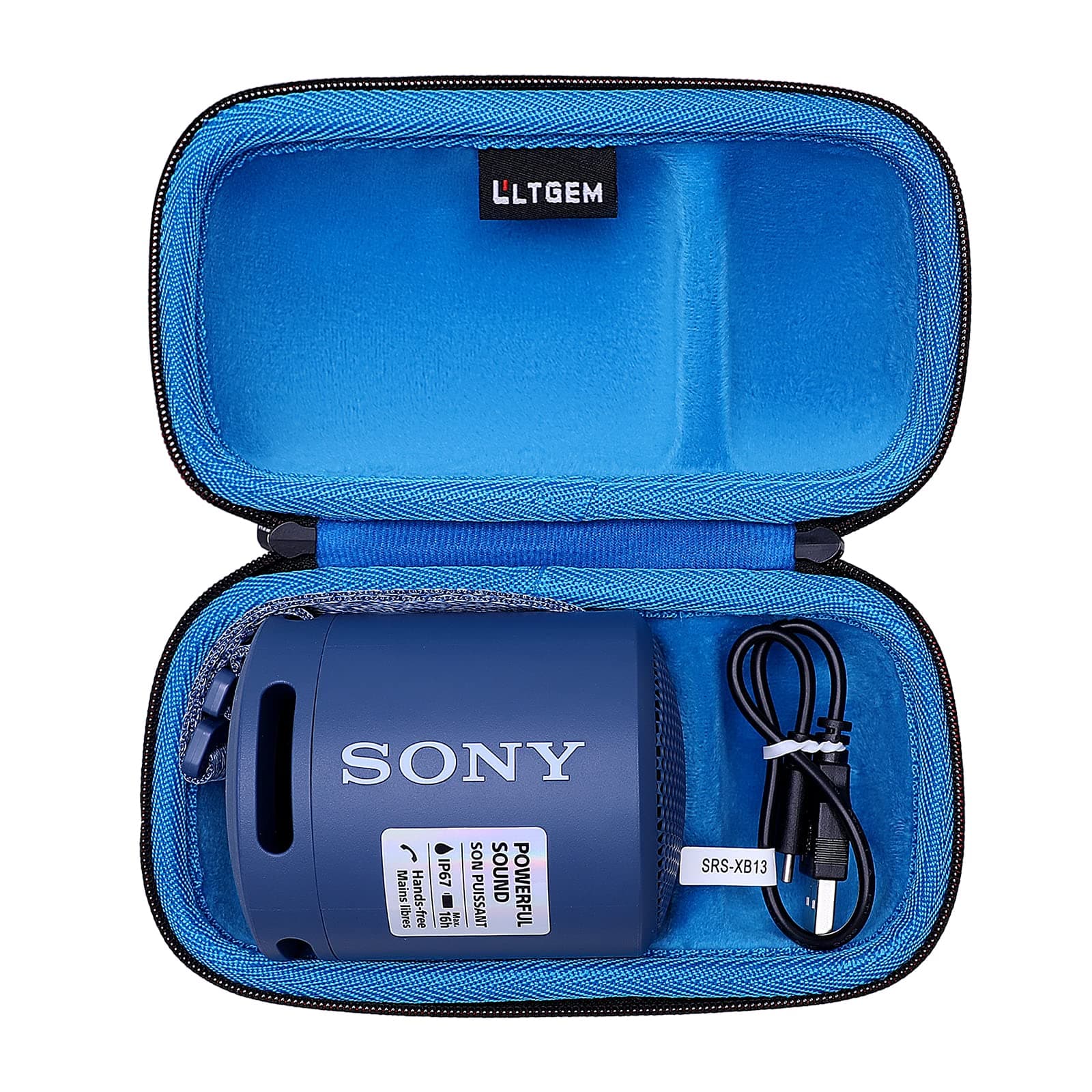 L LTGEM Hard Case for Sony SRS-XB13 / Sony SRS-XB100 Bluetooth Speaker - Portable Travel Bag (Case Only) - Blue