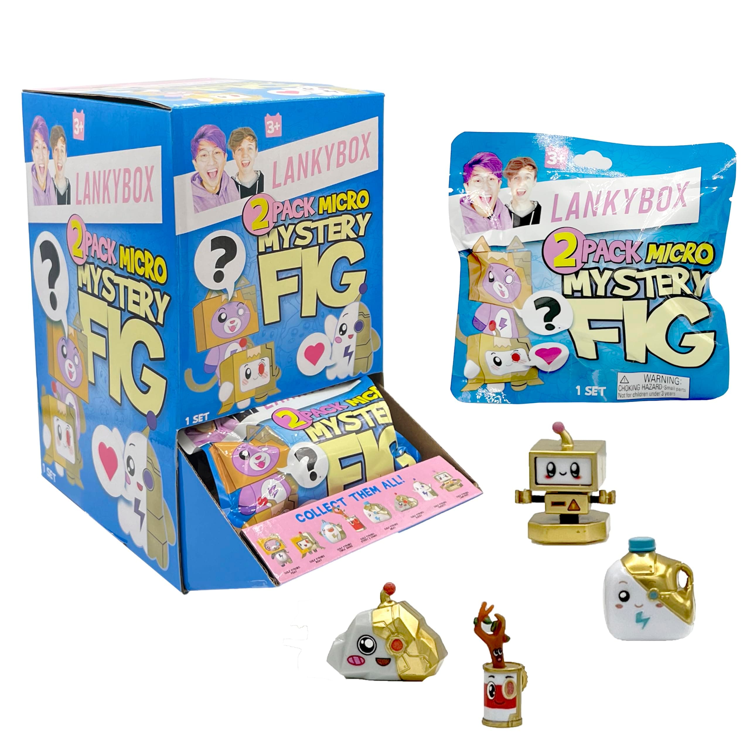 LankyBox 2 Pack Mystery Micro Figures, Series 3, Collectible Mini Figures, Ultra-Rare Editions, Officially Licensed Merch