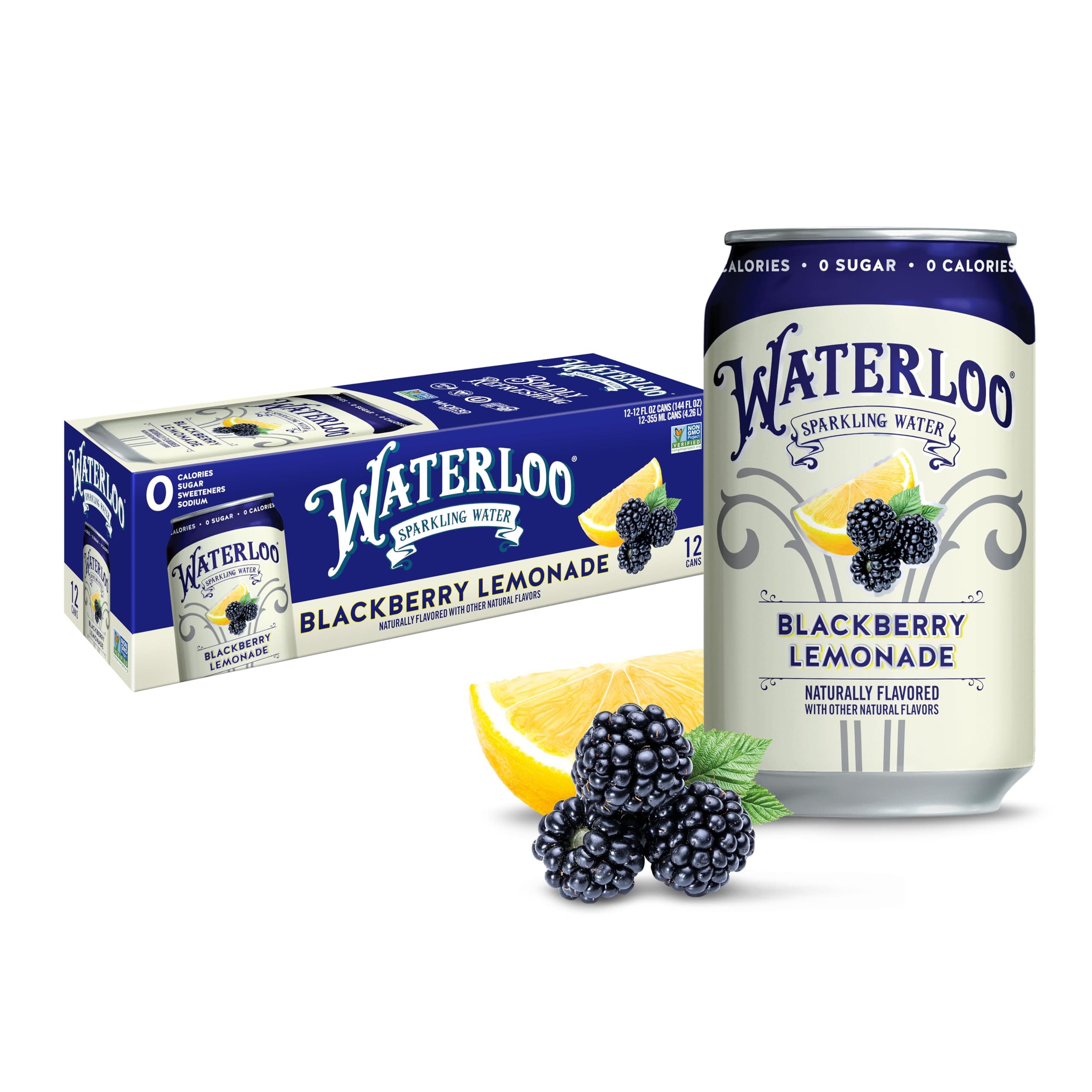 Waterloo Sparkling Water Blackberry Lemonade 144FO