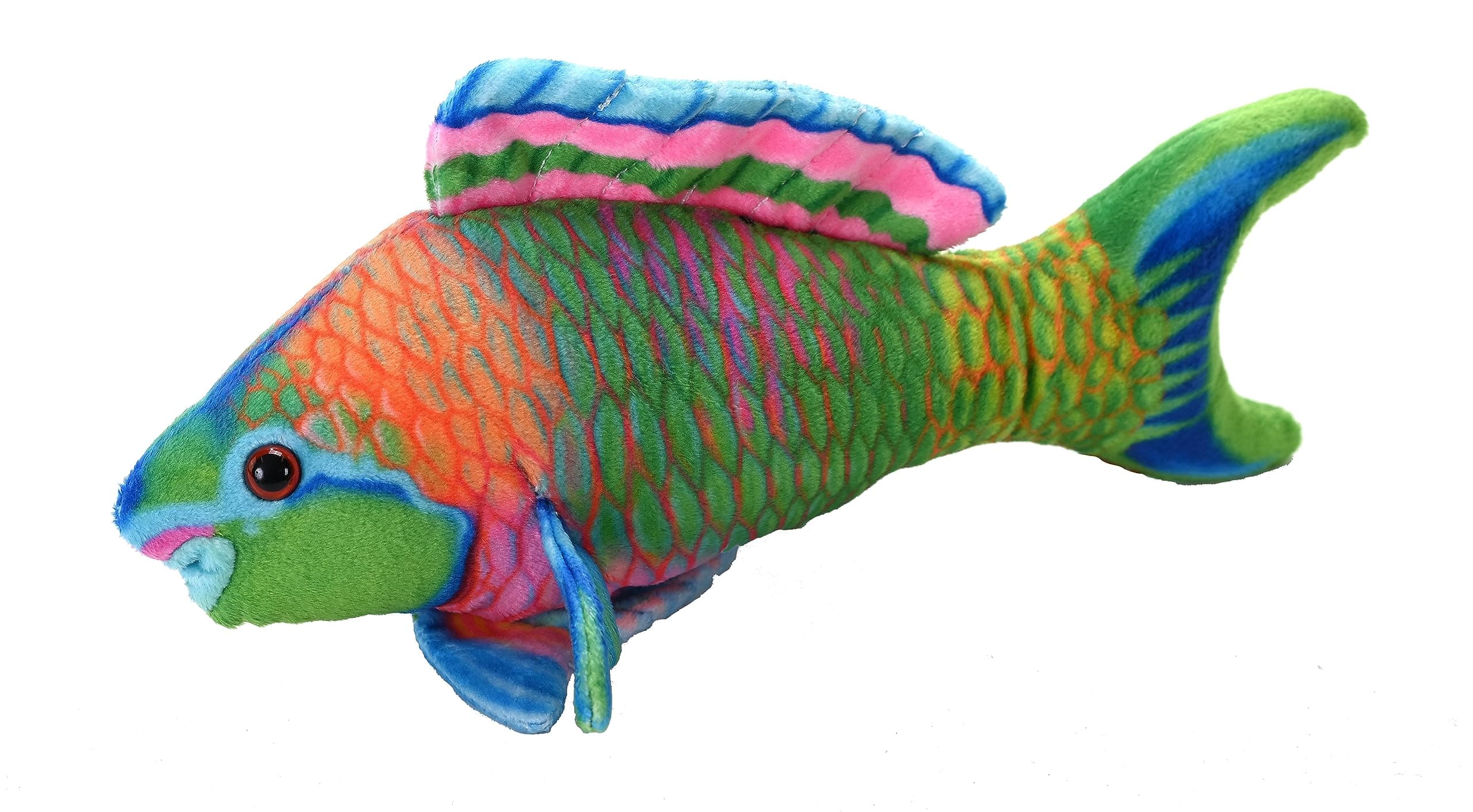 Wild Republic Coral Reef, Parrotfish, Stuffed Animal, 6 inches, Gift for Kids, Plush Toy, Fill is Spun Recycled Water Bottles