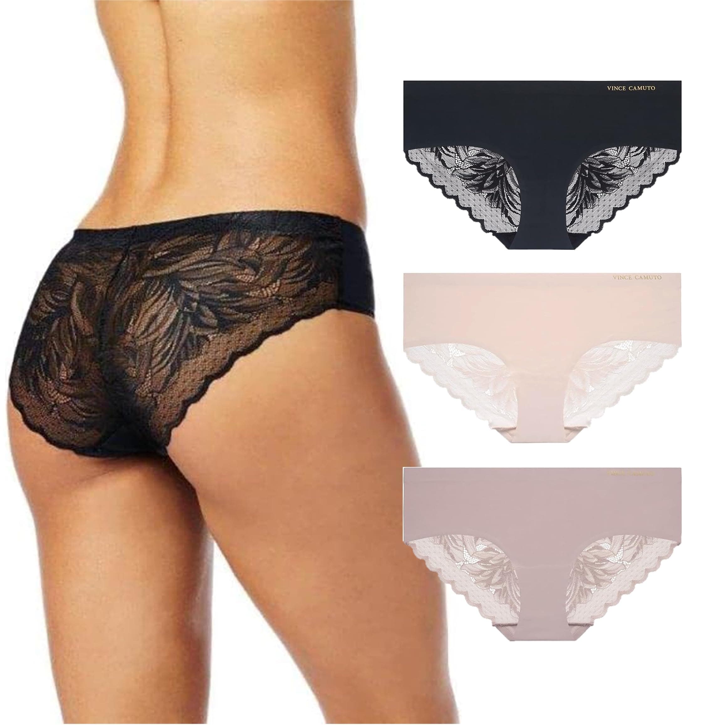 Women’s Hipster Underwear, Soft Seamless Lace, Breathable Ladies Panties, 3/6 Pack, Ropa Interior de Mujer