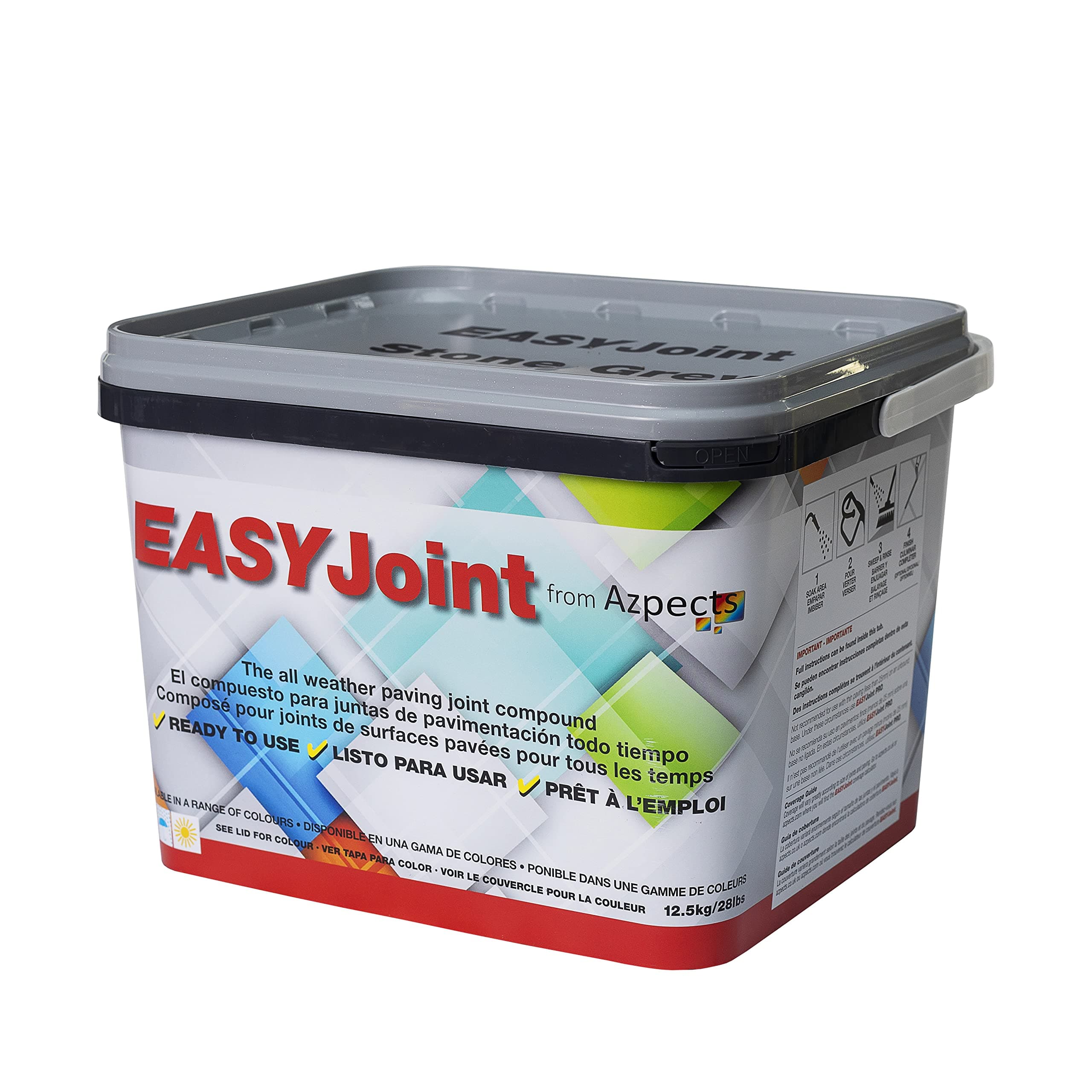 Azpects Jointing Compound Stone Grey Easy Joint 12.5 Kilo Patio Mortar