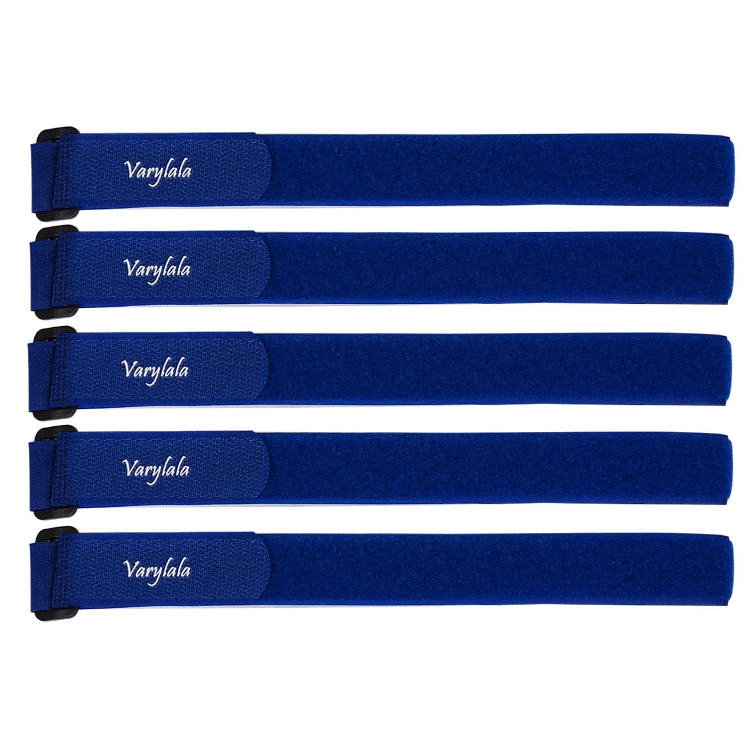 5 Pcs Hook and Loop Securing Straps Tie Downs Fastening Straps (1''x24'', Blue)