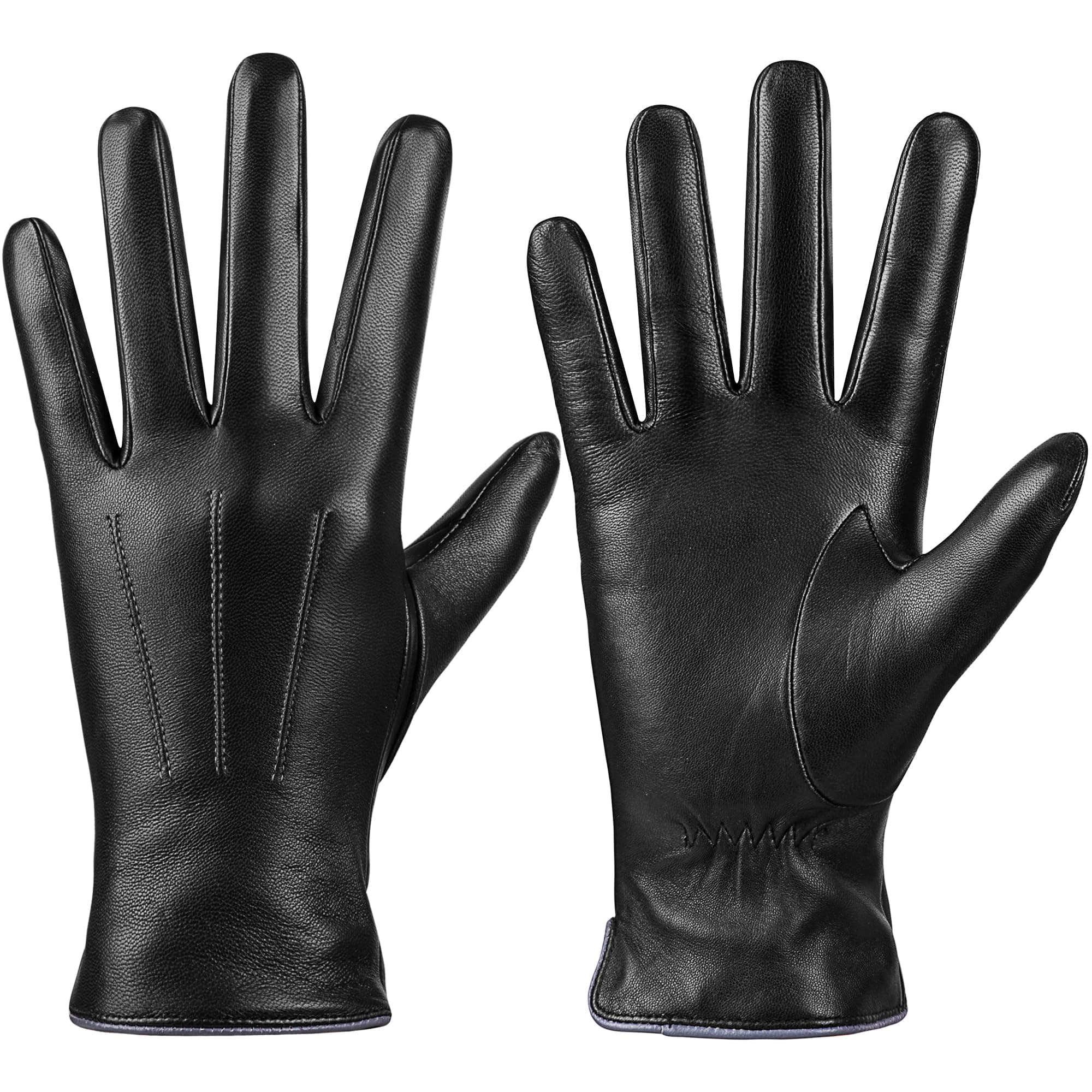 LOKIMSIWinter Sheepskin Leather Gloves for Women,Intelligent Texting Wool Lined Touch Screen Warm Gloves