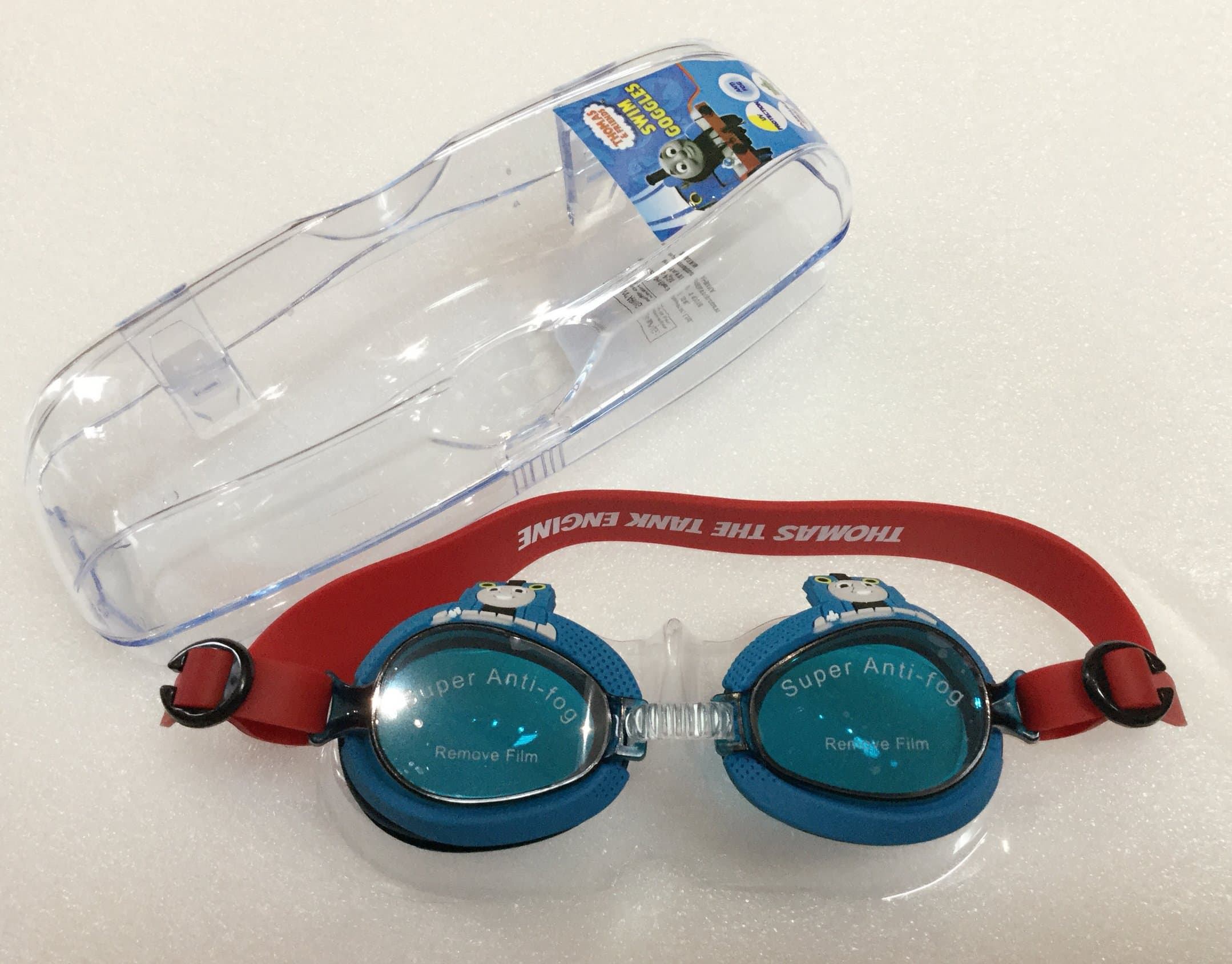 Thomas and Friends Blue Swim Goggles with Anti-Fog Coating and Storage Case