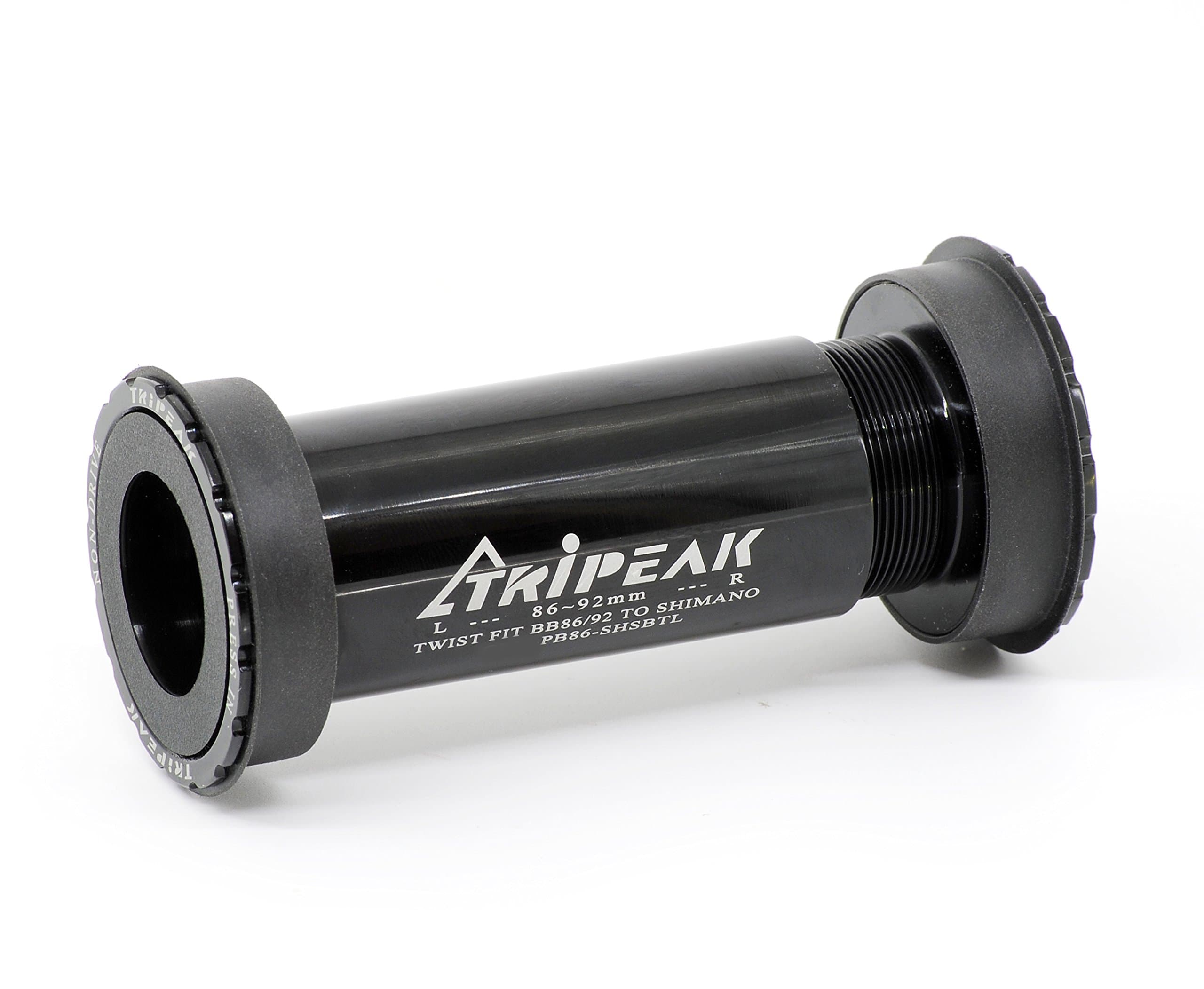 Tripeak Threaded-Press Fit BB86/92 Ceramic Bottom Bracket - Integrated System for Spindle 24MM(Shimano, FSA.),Suitable for Road Bike and Mountain Bike,Steel Shell