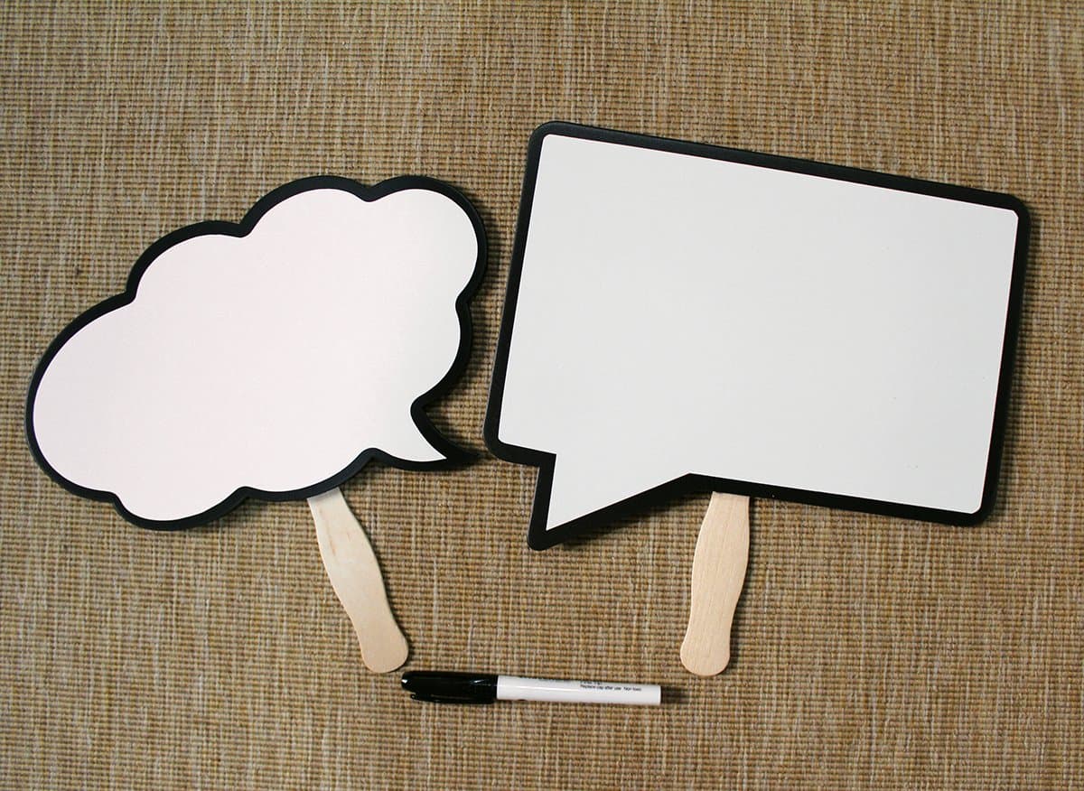 Set of 2 Dry Erase Boards with Handles. Durable and Waterproof.