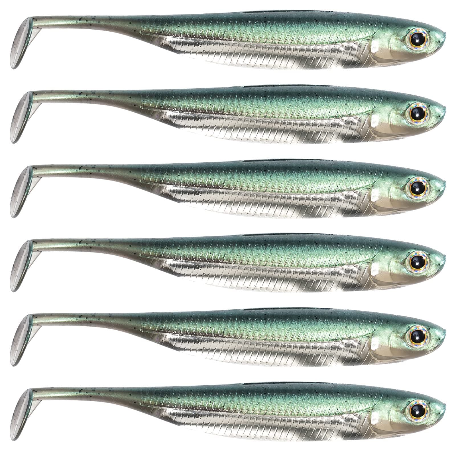 Dr.Fish Paddle Tail Swimbaits, Soft Fishing Lures for Bass Fishing 2.75-4.75 Inches, Freshwater & Saltwater Soft Plastic Baits Swim Shad Bait Minnow Lures Drop Shot