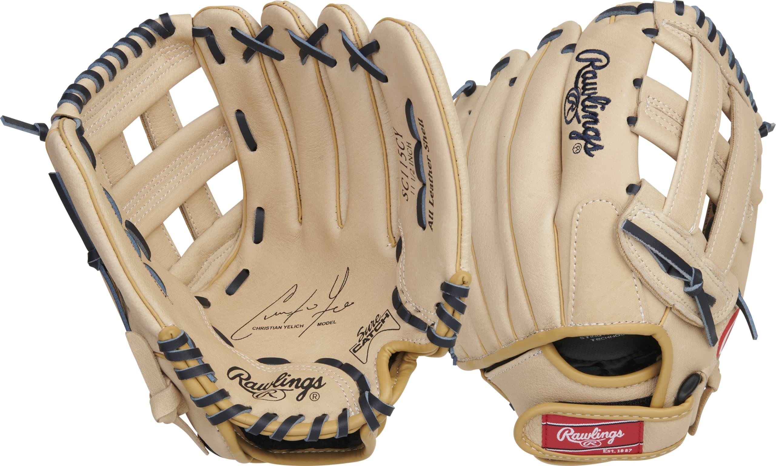 SURE CATCH Youth Baseball Glove | Christian Yelich Model | Pro H-Web | 11.5" | Right Hand Throw