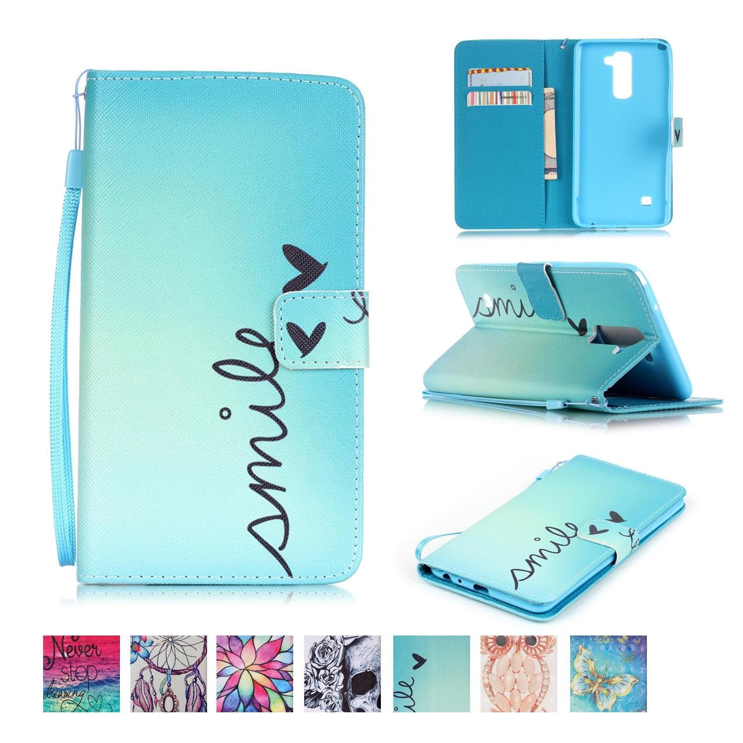 LG G Stylo 2 (LS775) Case, LG Stylus 2 Case, [Kickstand] Flip Folio Wallet Cover Anti-Scratches Protective Shell with Cards Slots Magnetic Closure for LG G Stylo 2 (LS775) / LG Stylus 2