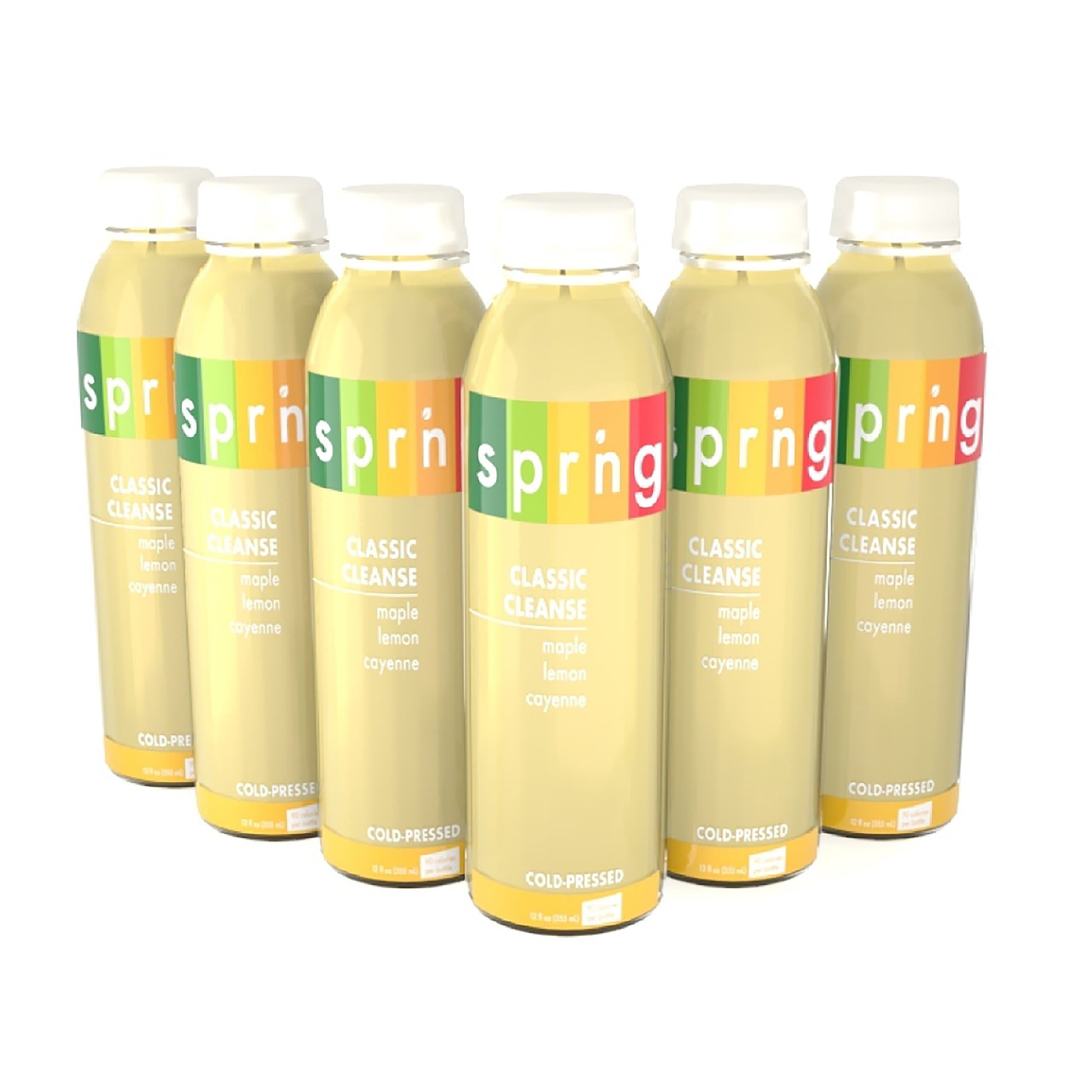 Classic Cleanse by SPRNG Premium Juices, Master Cleanse, Cold-Pressed Maple Lemonade Cayenne Cleanse, Juice Detox, 12 Fl oz bottles (Pack of Six)