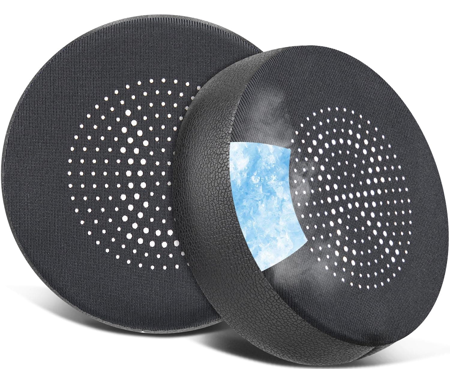 Cooling Gel Earpads Replacement for Jabra Evolve 75(75UC 75MS 75SE) Stereo Wireless Bluetooth Headset, Ear Pads Cushions with High-Density Noise Isolation Foam - Black