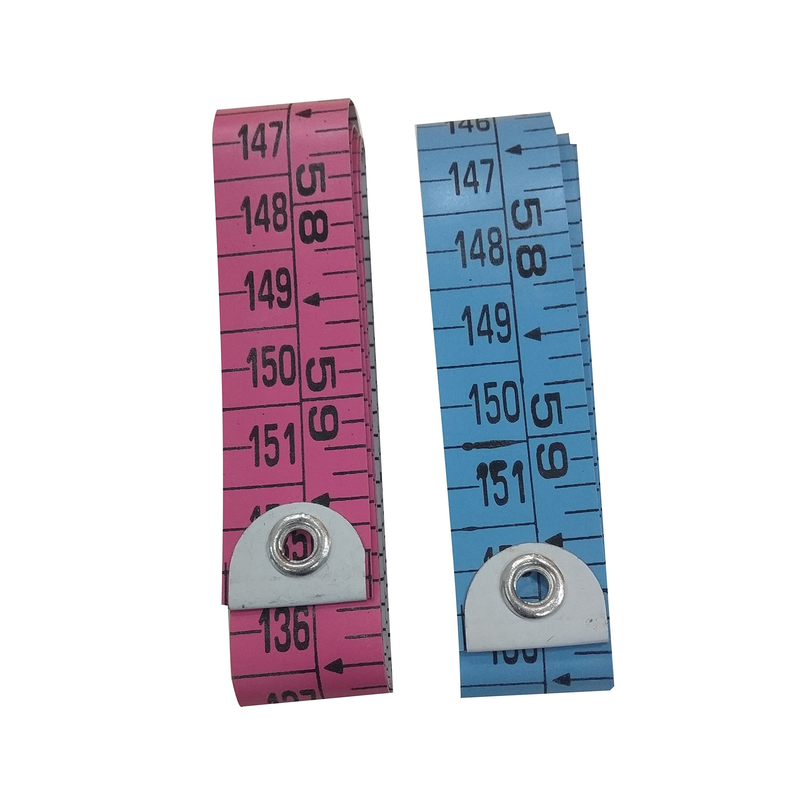 SellnShip Sewing Measuring Ruler Extra Heavy Durable Double Ink Coated Tailors Measurement Tape 1.5 Meter (MultiColor Pack of 2)