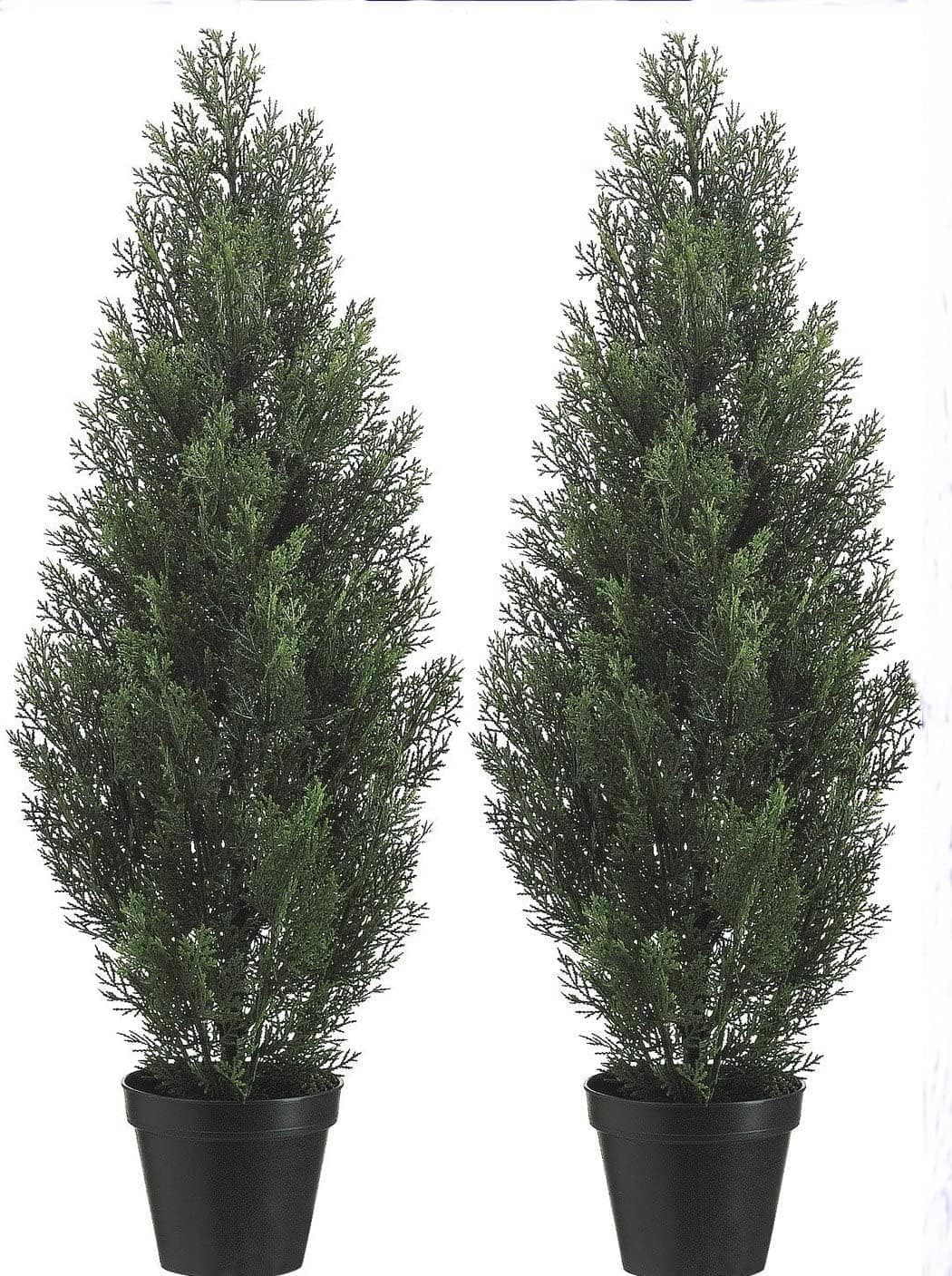 TRESILAllstate Floral 3 Foot High Cedar Topiary in Pot, 36 Inches High - 2 Pack