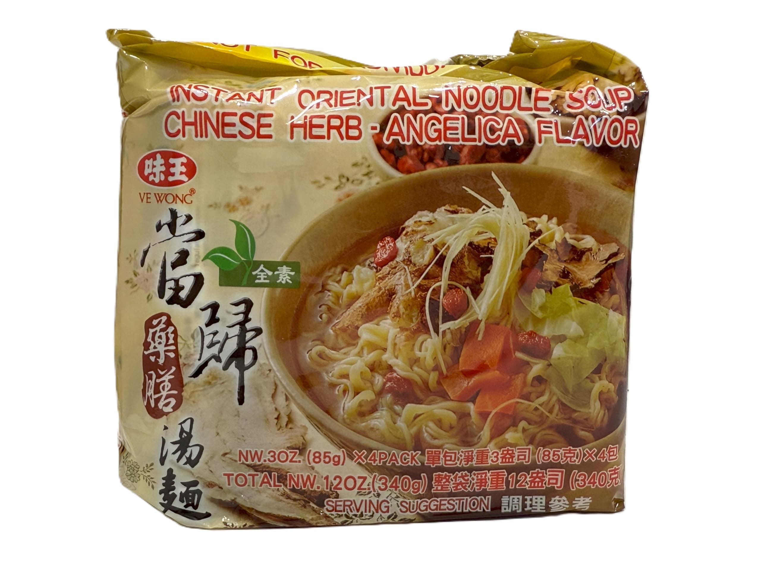 Instant Oriental Noodle Soup, Chinese Herb Flavor, 12 Ounce