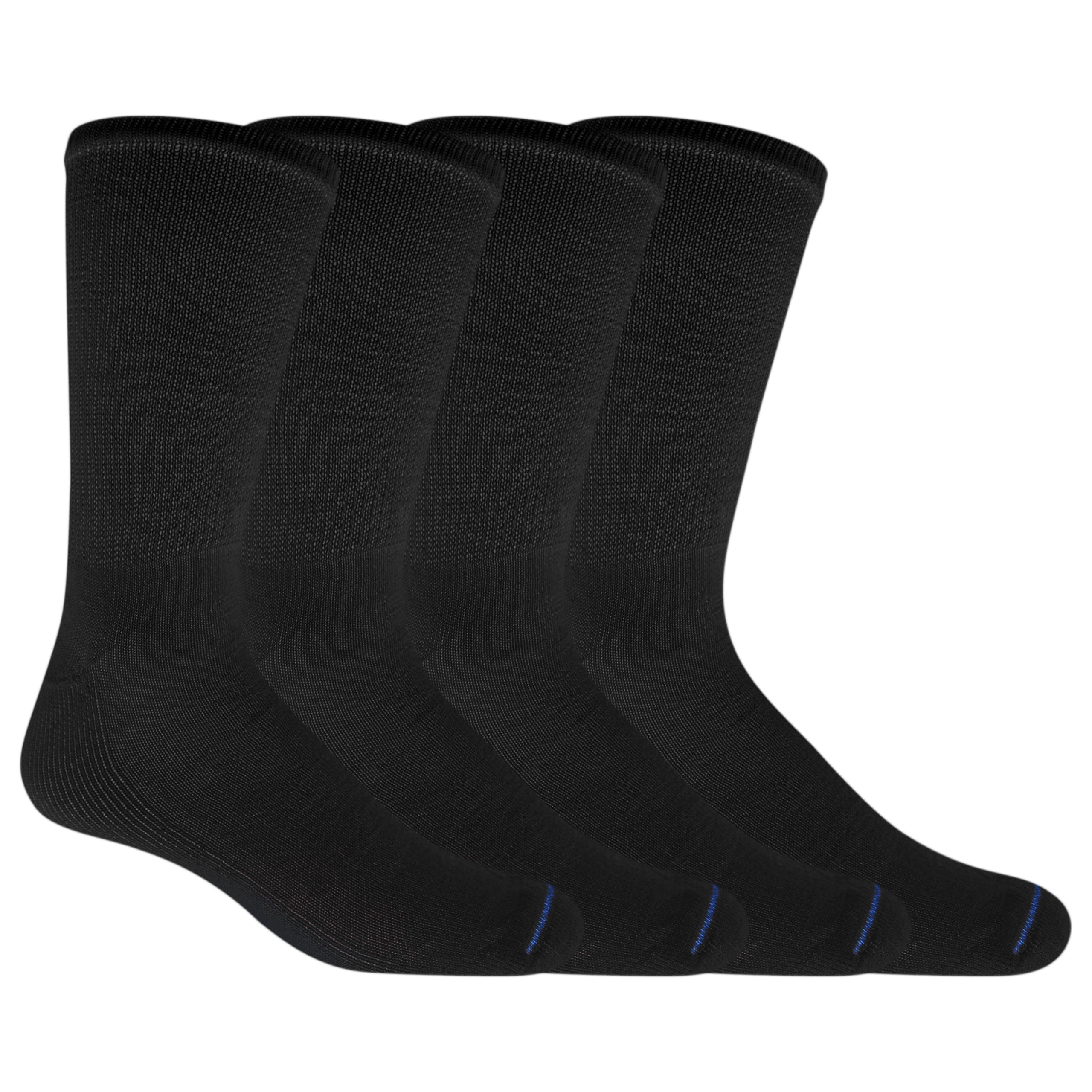 Dr. Scholl's Men's Diabetes & Circulator Socks - 4 & 6 Pair Packs - Non-binding Moisture Management
