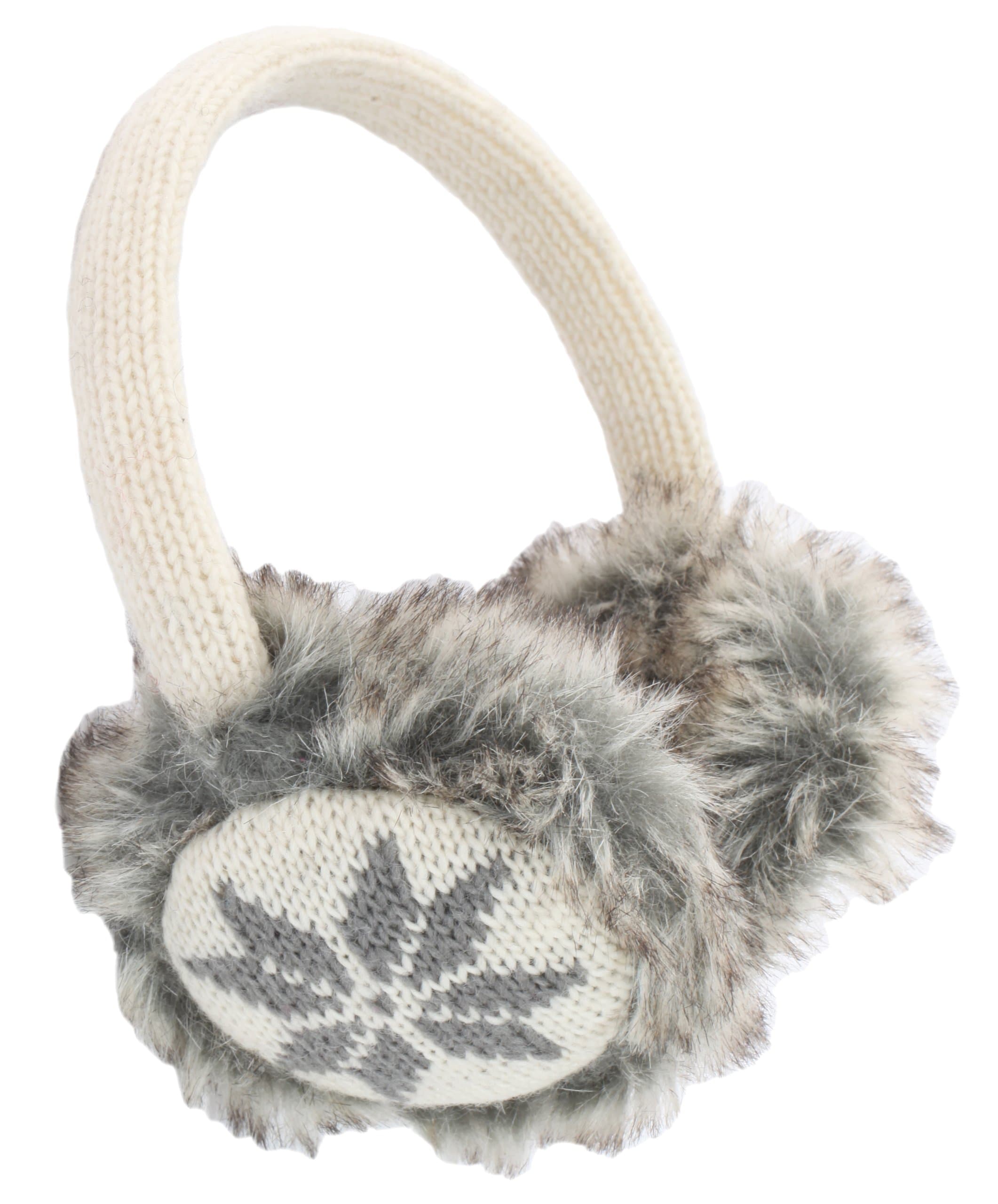 Nirvanna Designs EA02 Snowflake Earmuffs with Faux Fur