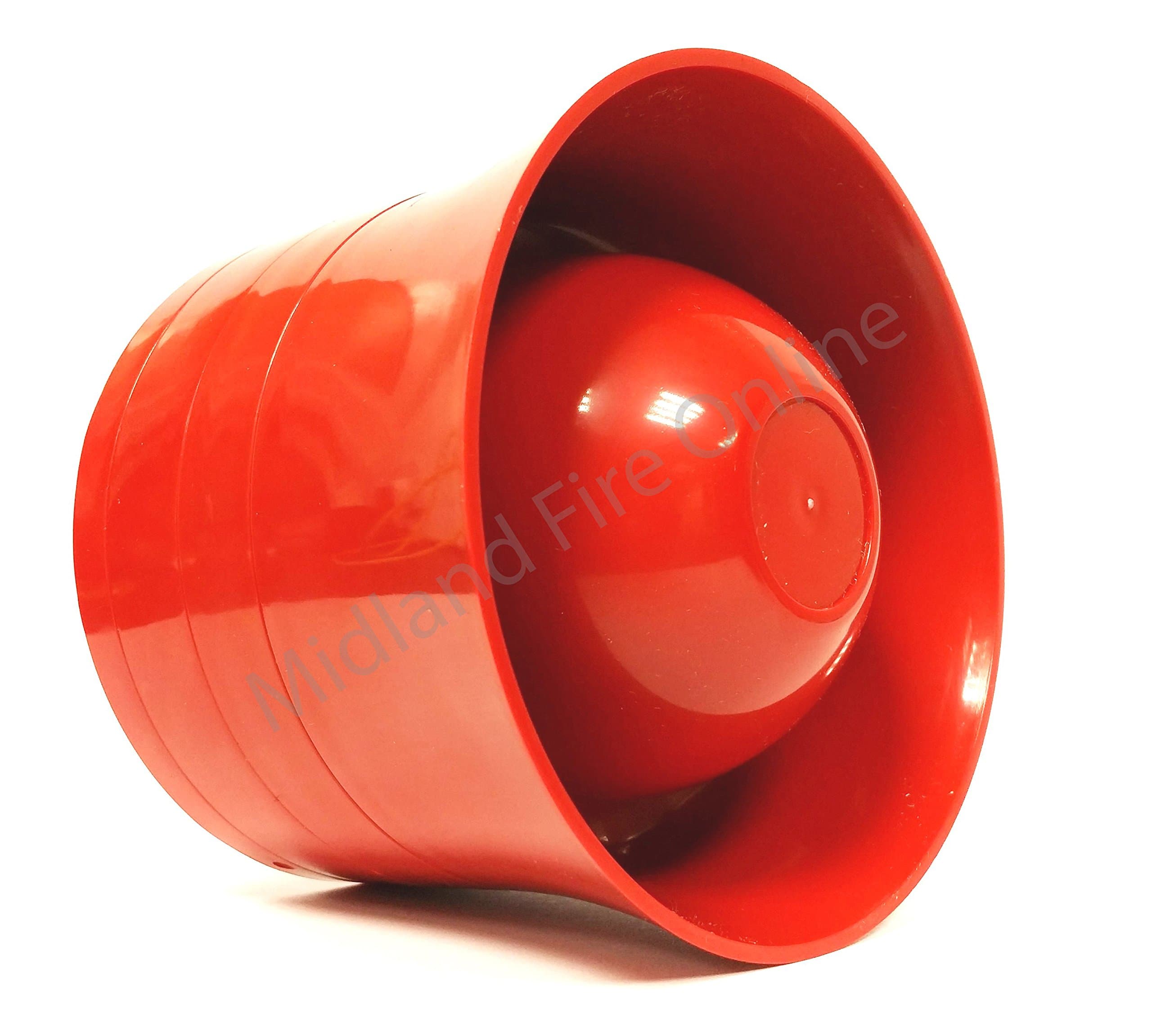 Global Fire Equipment - Valkyrie Conventional Fire Alarm Sounder RED by Midland Fire On-Line