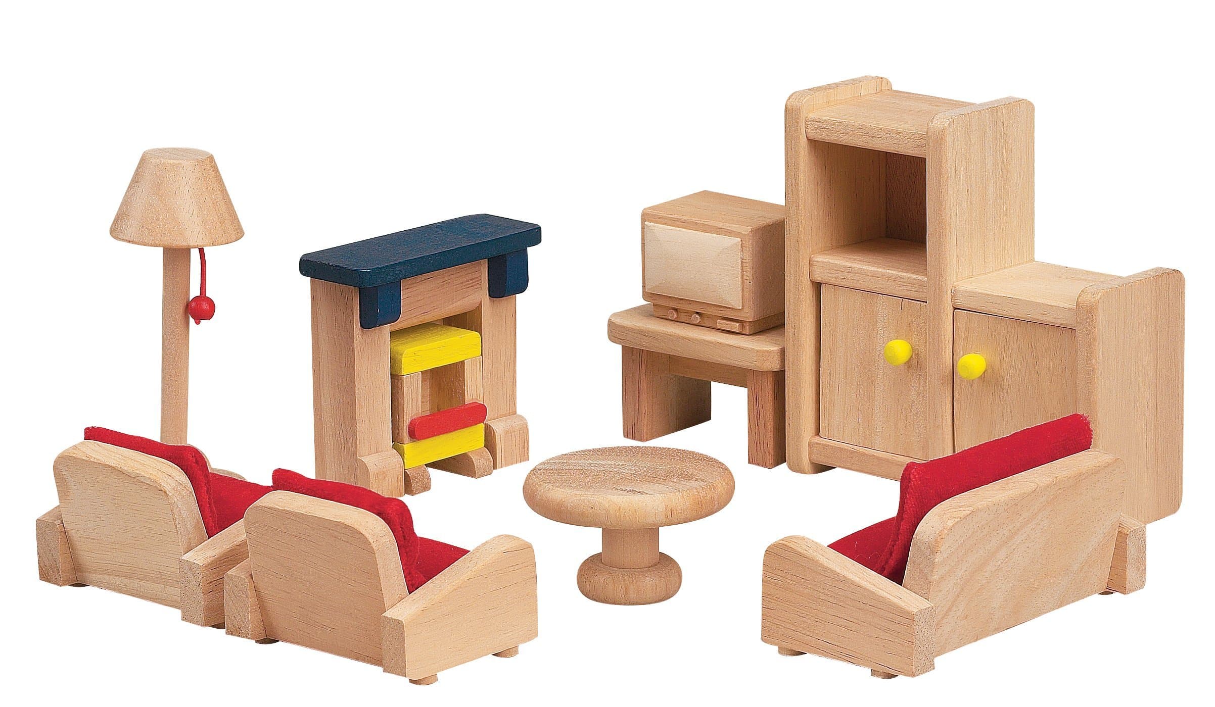 Small World Toys Ryan's Room Wooden Dollhouse - Relaxing in Style Living Room