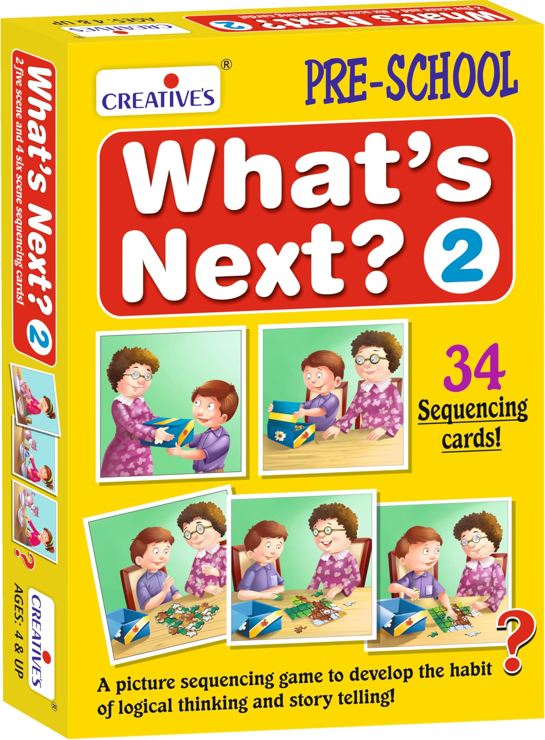 Creative's What's Next -2 | A Memory Game to Develop Logical Thinking & Story Telling | Sequence Cards| Pre-School Games | Learning & Educational | What's Next Series for Ages 4 & Up