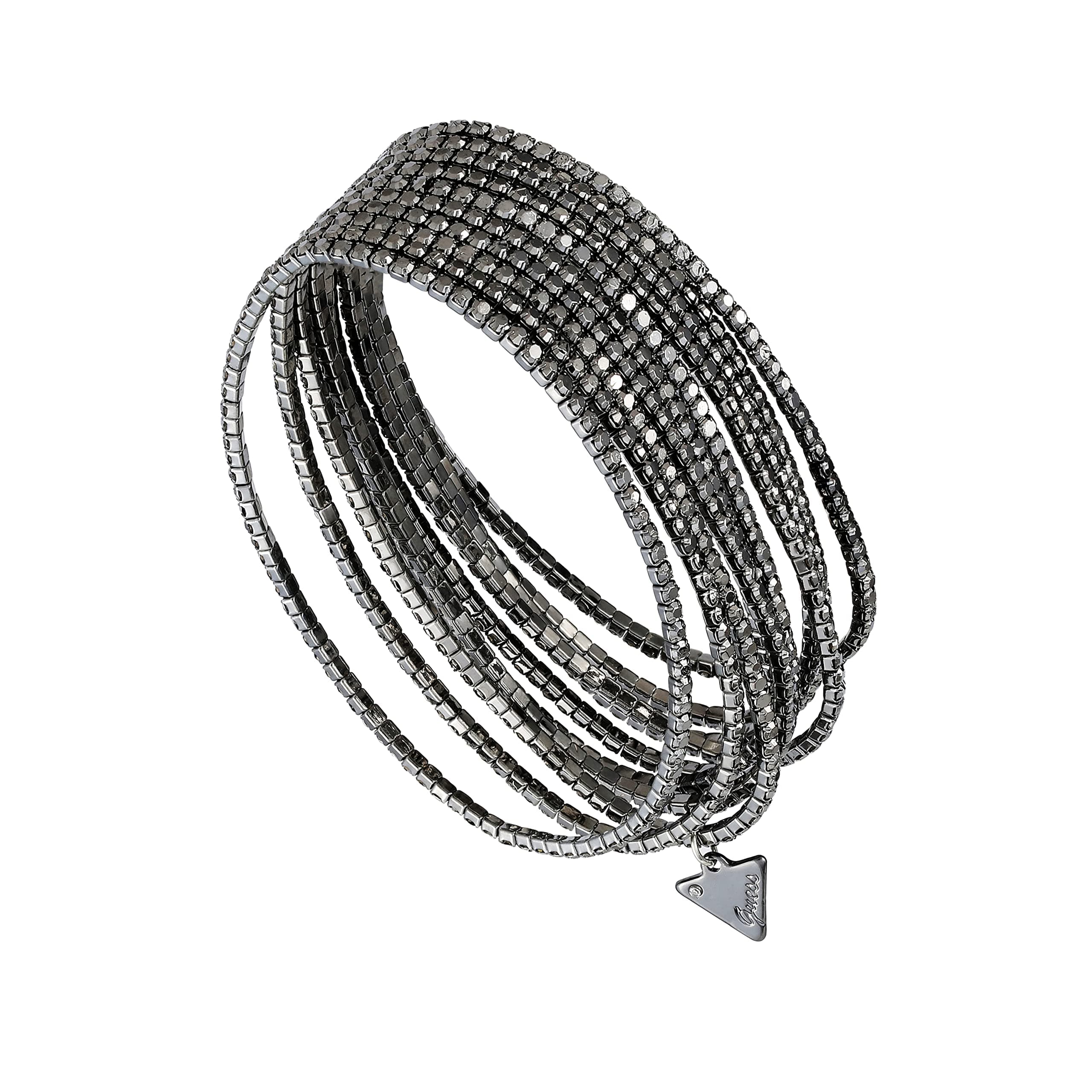 GUESSSilver-Tone 10 Piece Rhinestone Stretch Bracelet Set