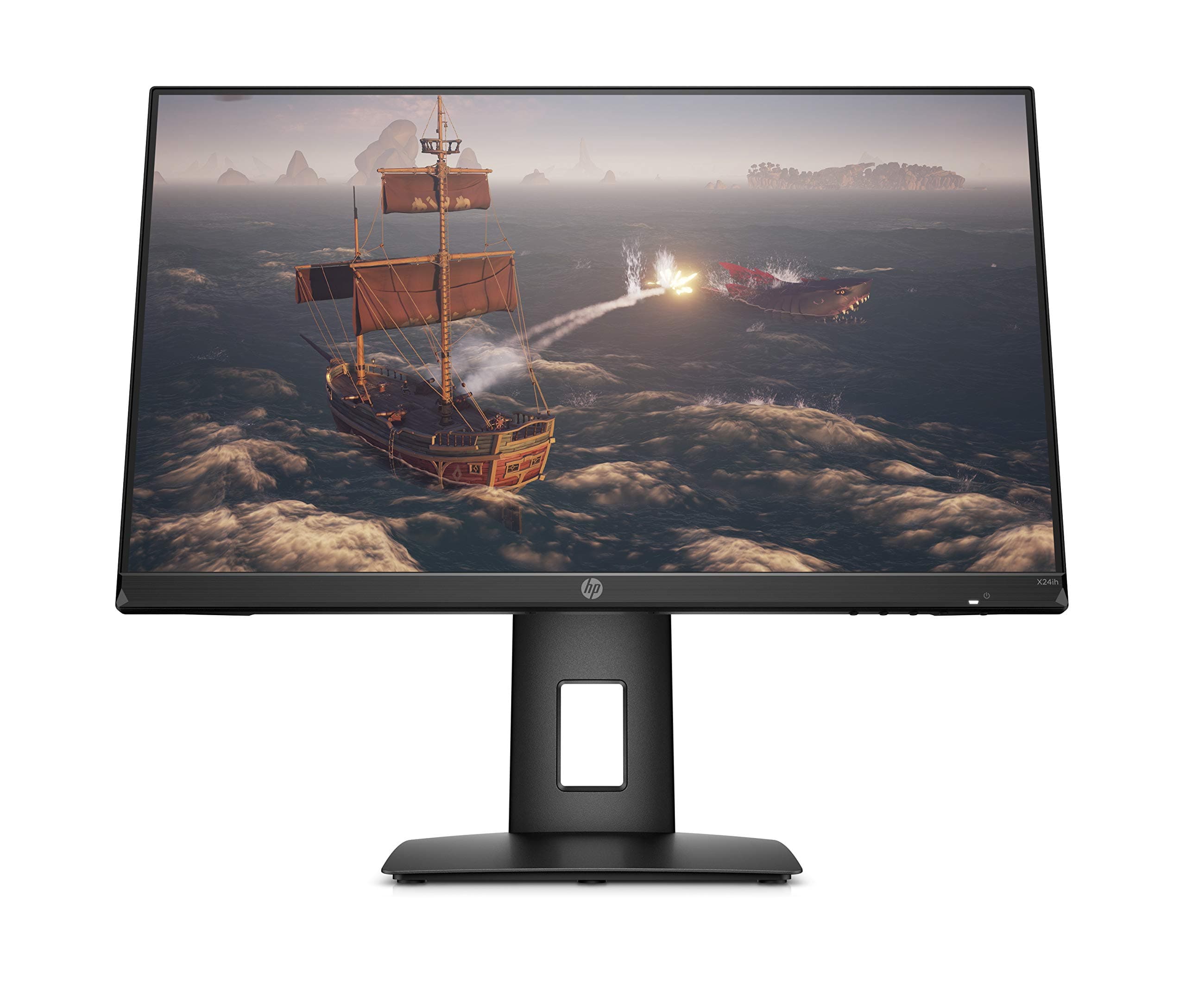 HP X24iH Gaming Monitor, 144 Hz Refresh Rate, 1ms Response, Ultrawide IPS 24 Inch Panel Screen, Height Adjustable Stand, AMD FreeSync Premium Certified for Entry-Level Players (1 HDMI, 1 Display Port)